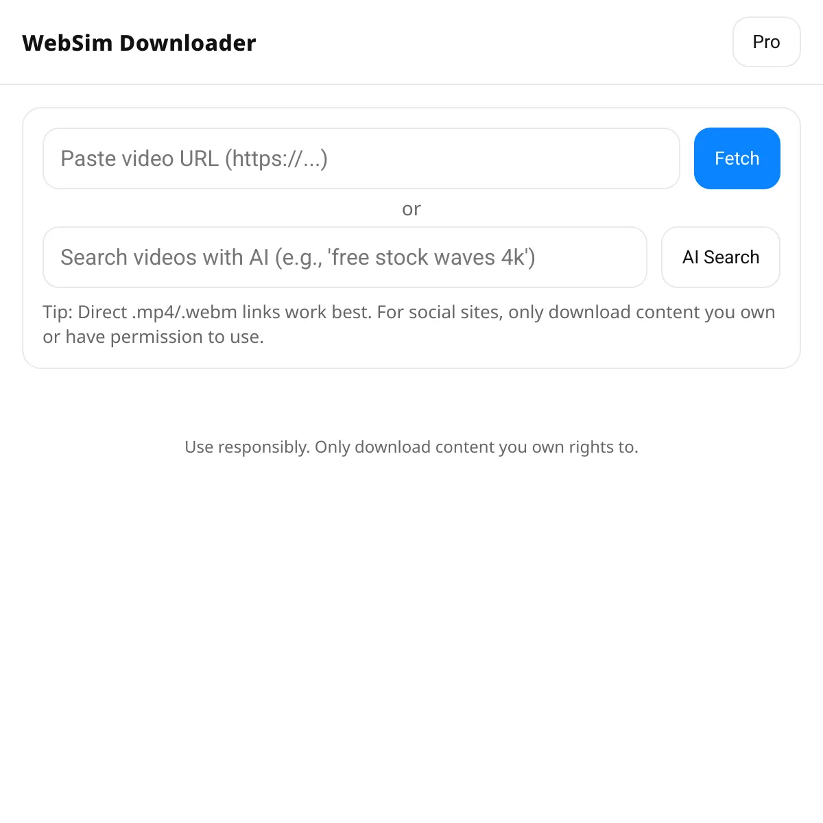 WebSim Video Downloader & Converter