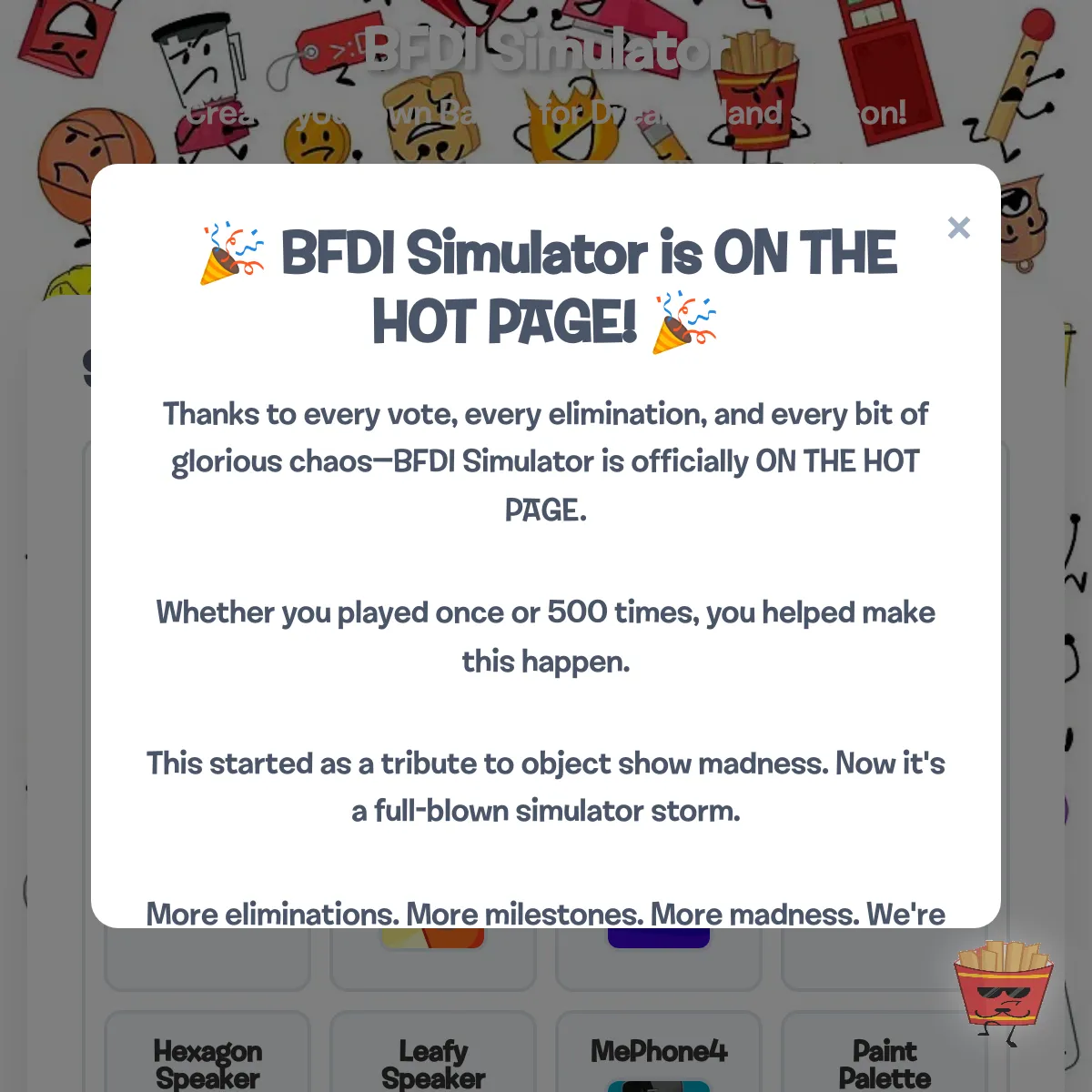BFDI Simulator v1.1
