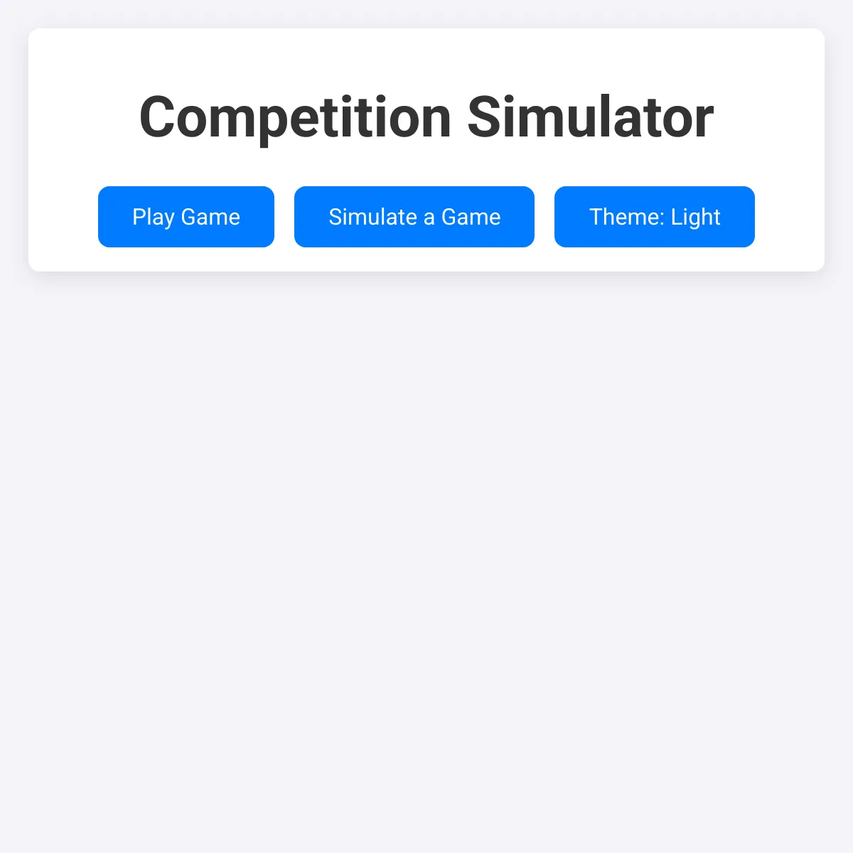 Competition Simulator