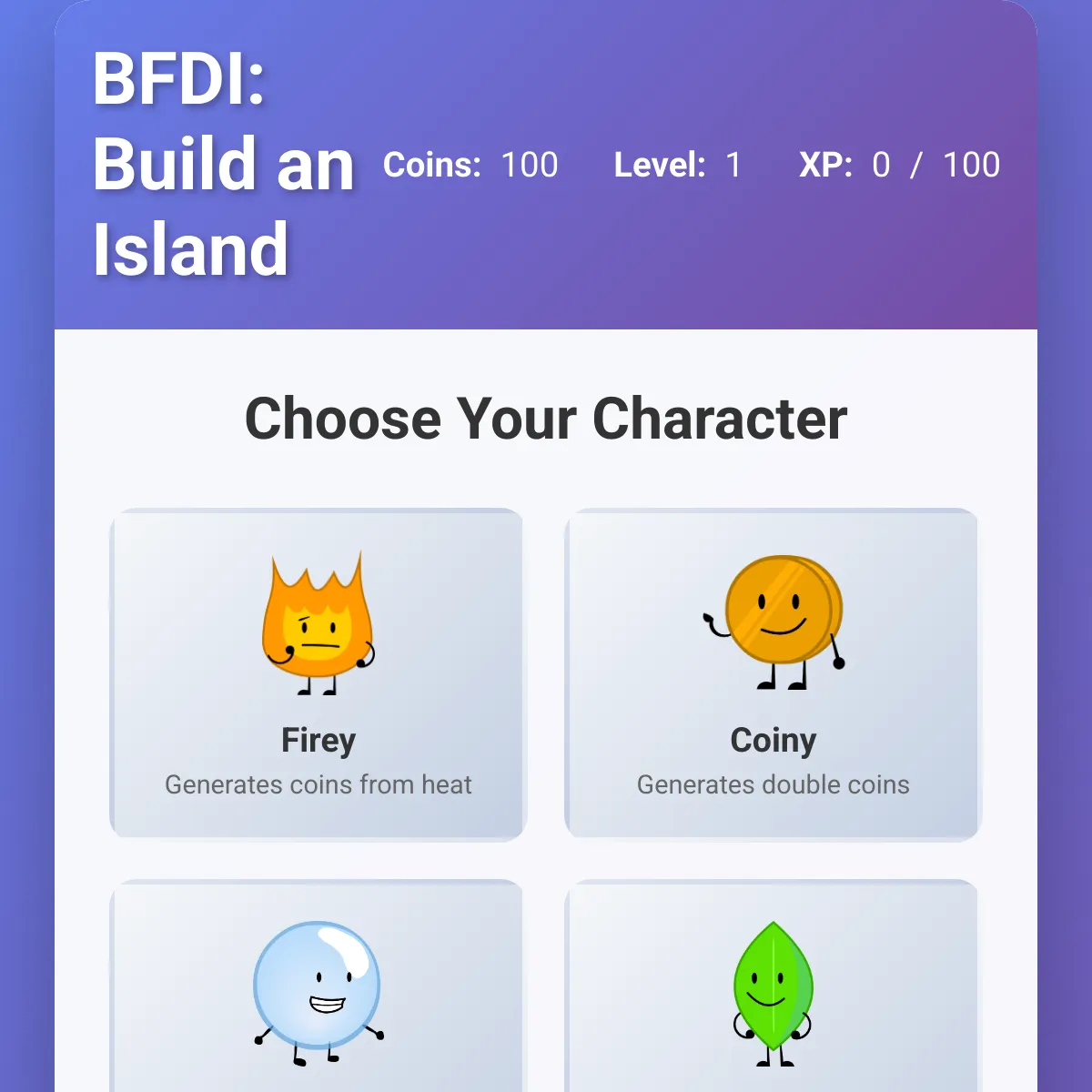 BFDI: Build an Island