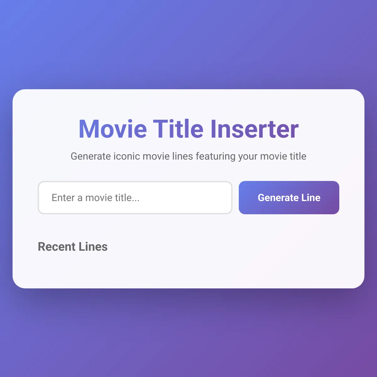 Movie Title Inserter