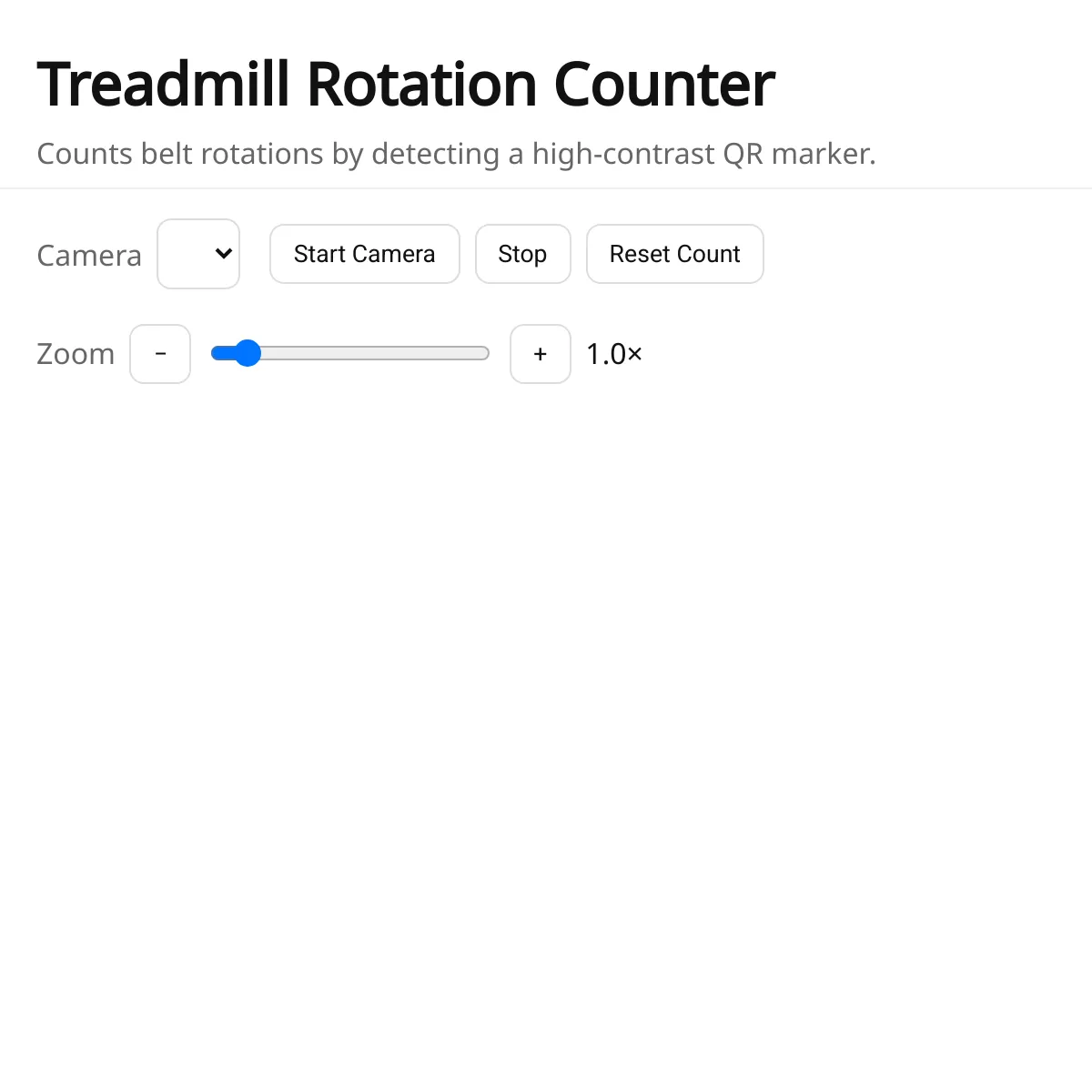 Treadmill Rotation Counter (QR)