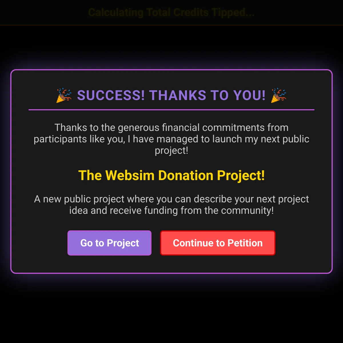 the project is loading