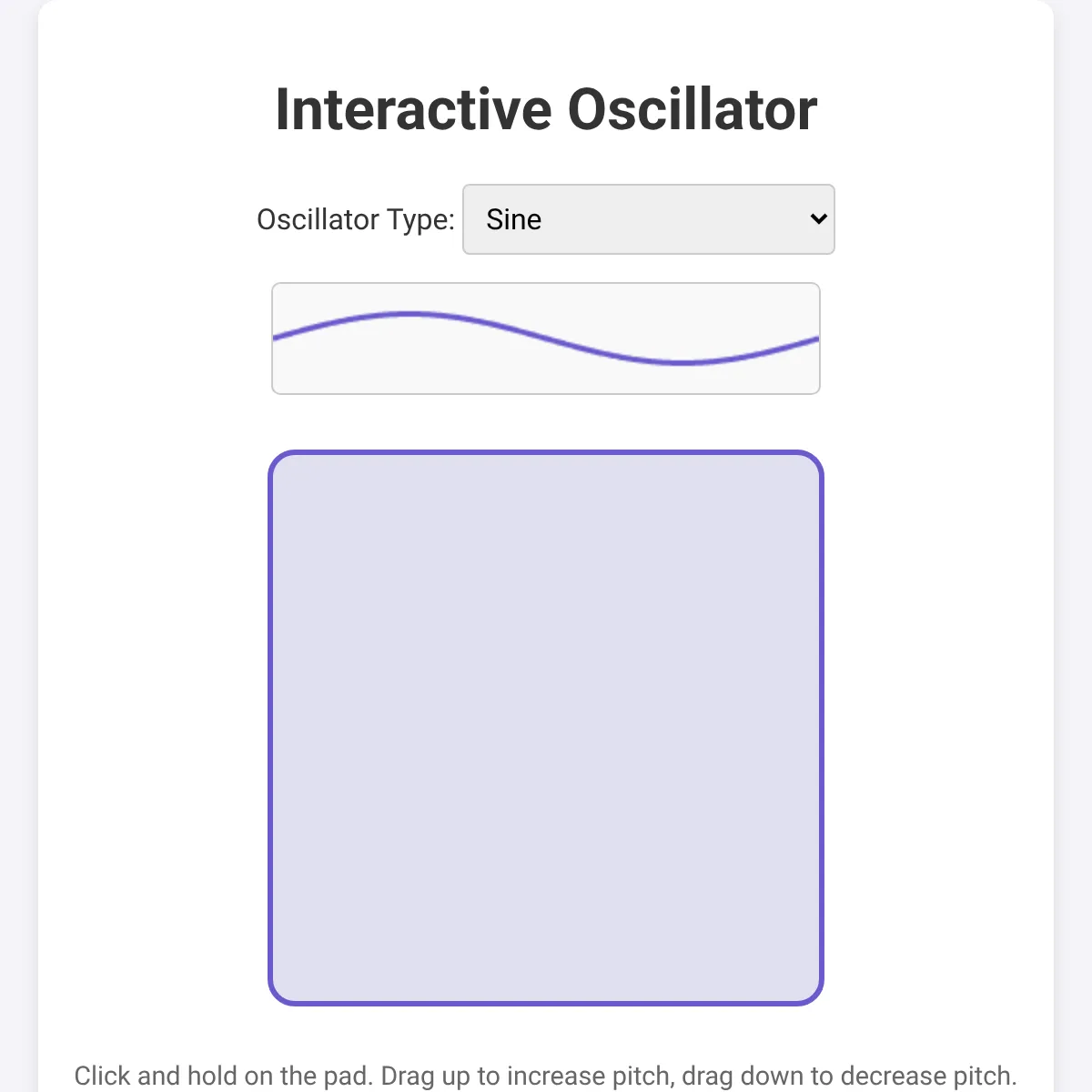 Interactive Oscillator