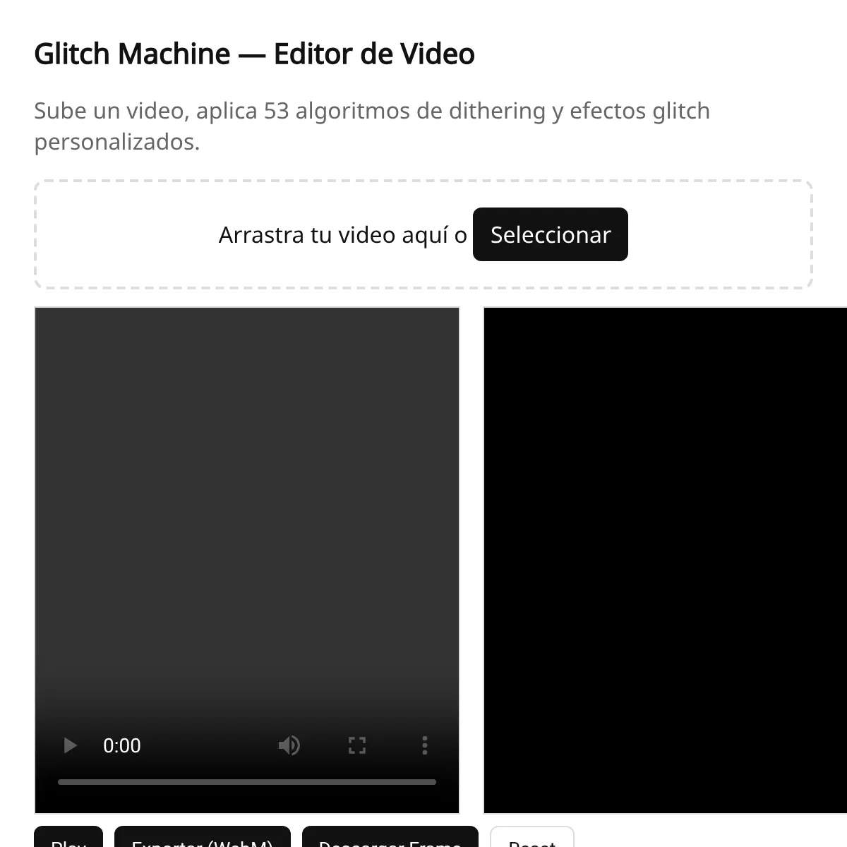 Glitch Machine — Editor de Video