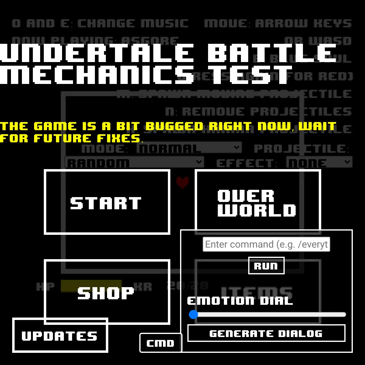 Undertale Battle Mechanics Test