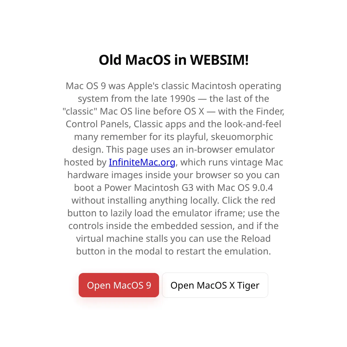 Old MacOS in WEBSIM! (PC reccomended)