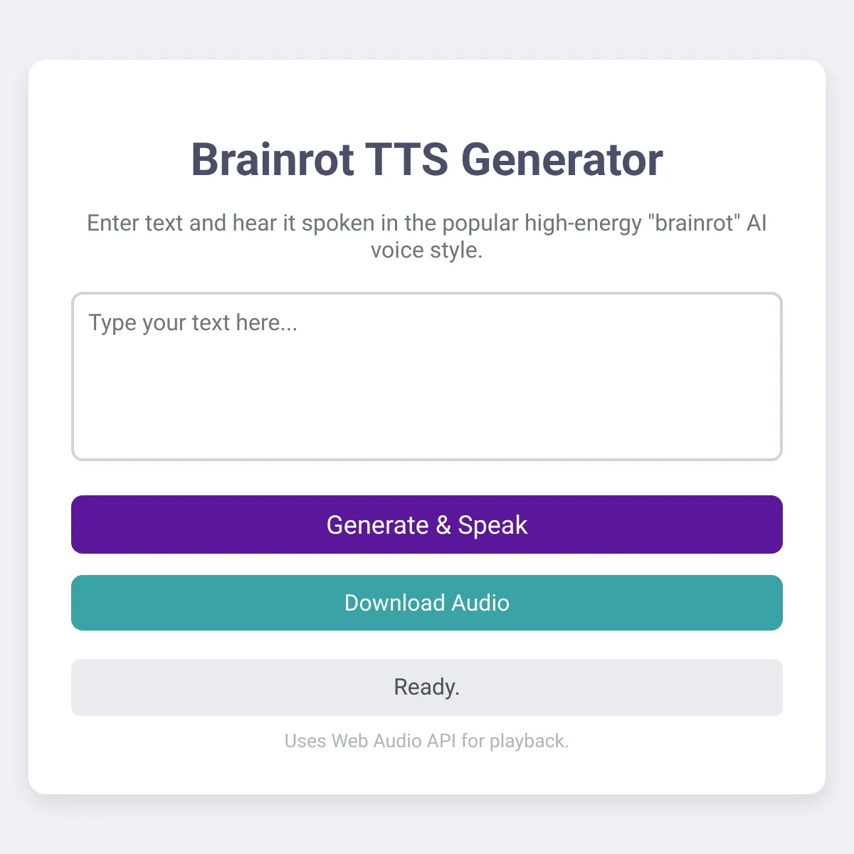 AI Brainrot Voice Generator