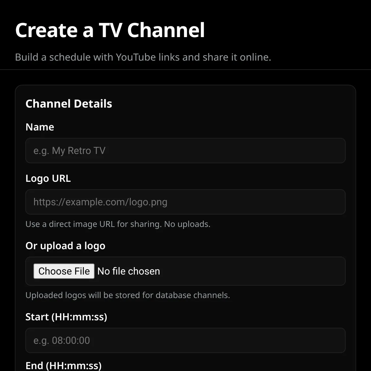 Channel Builder