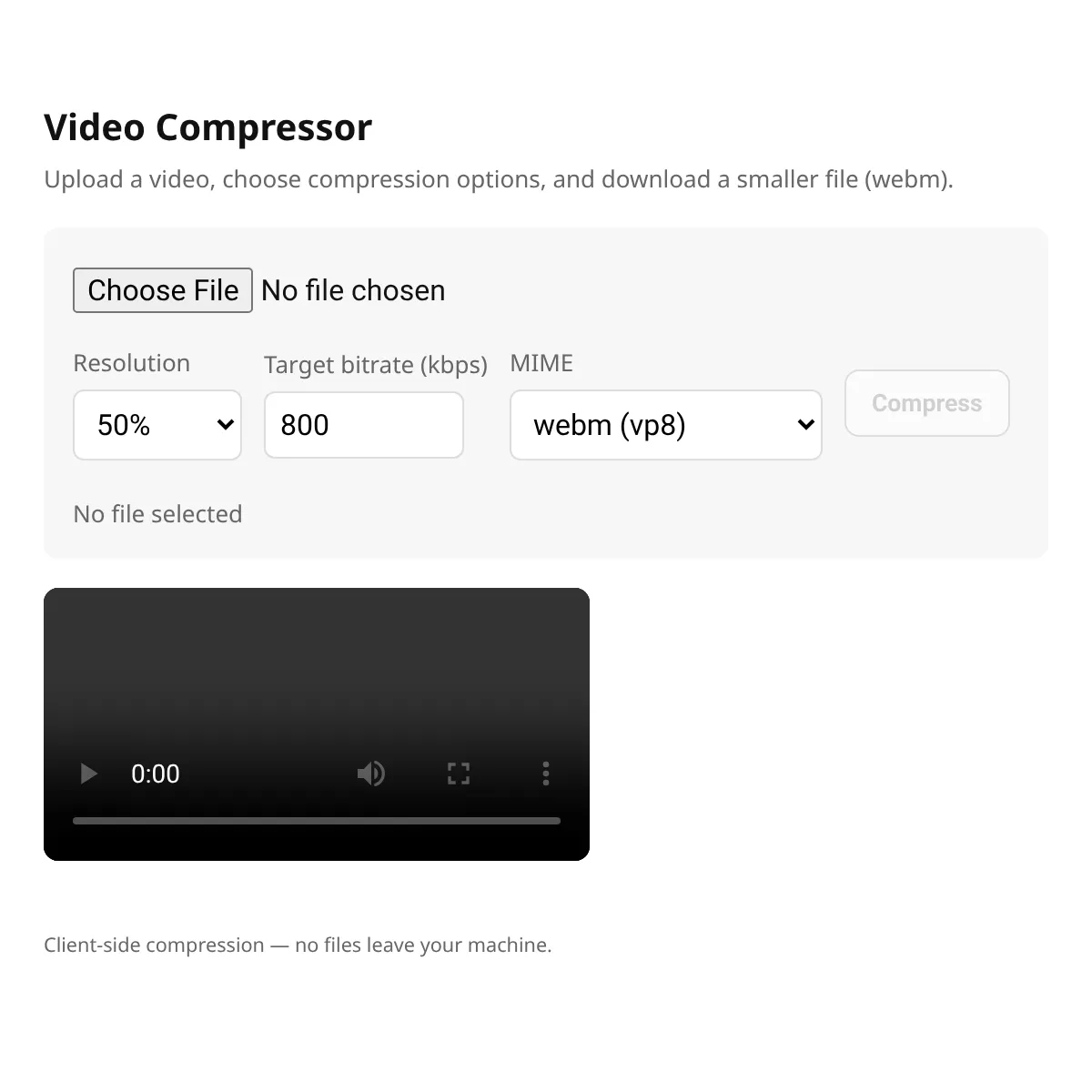 Video Compressor