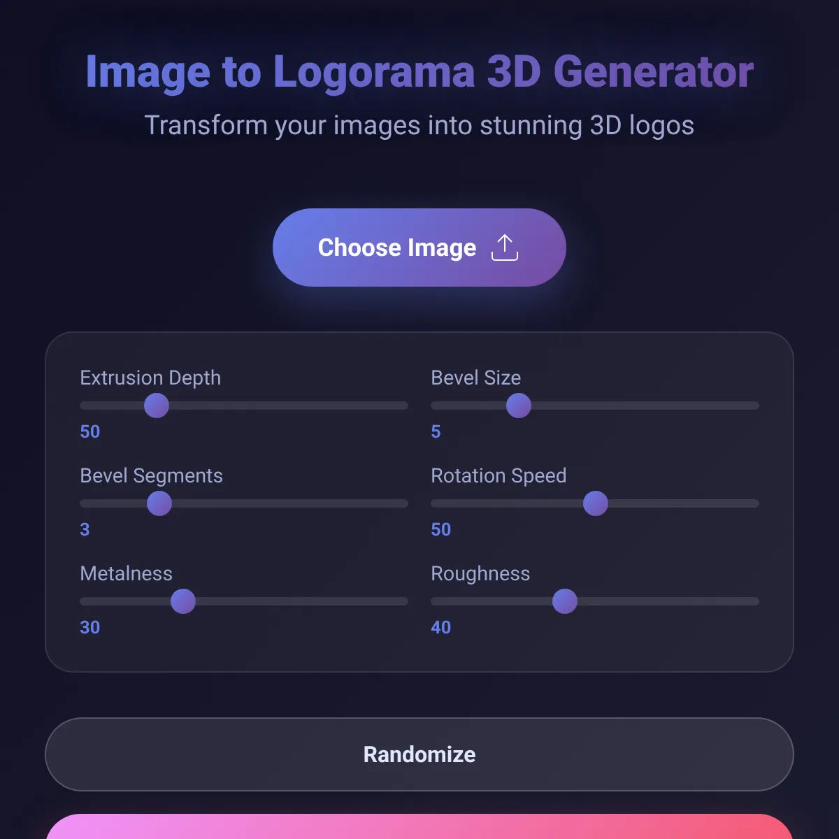Image to Logorama 3D Generator