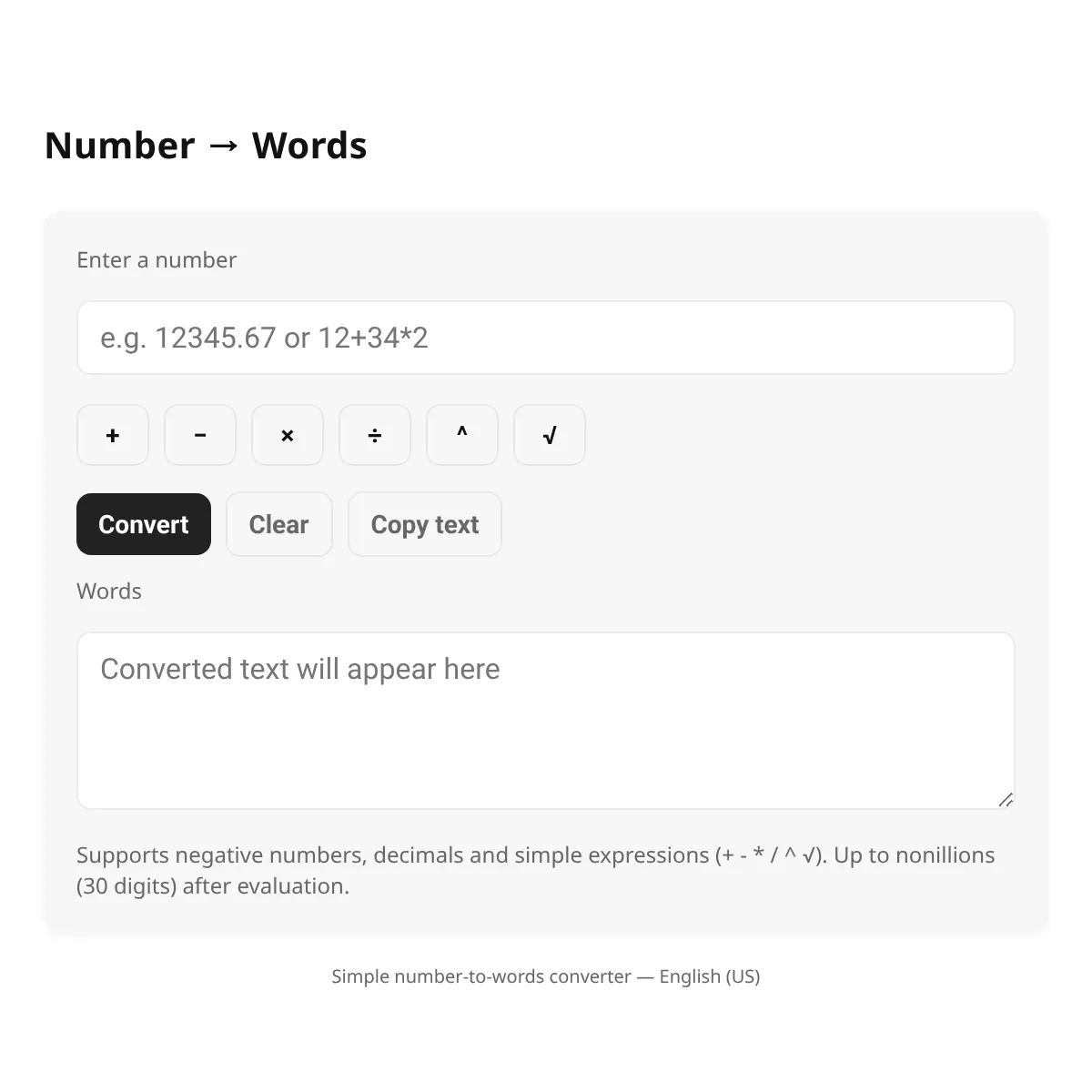 Number to words (Remastered)