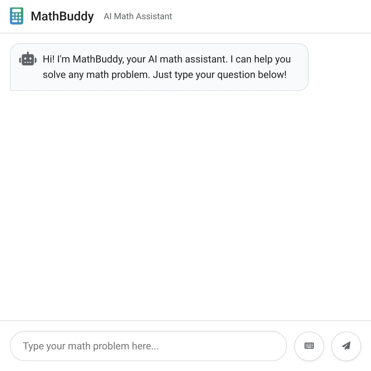 MathBuddy - AI Math Assistant