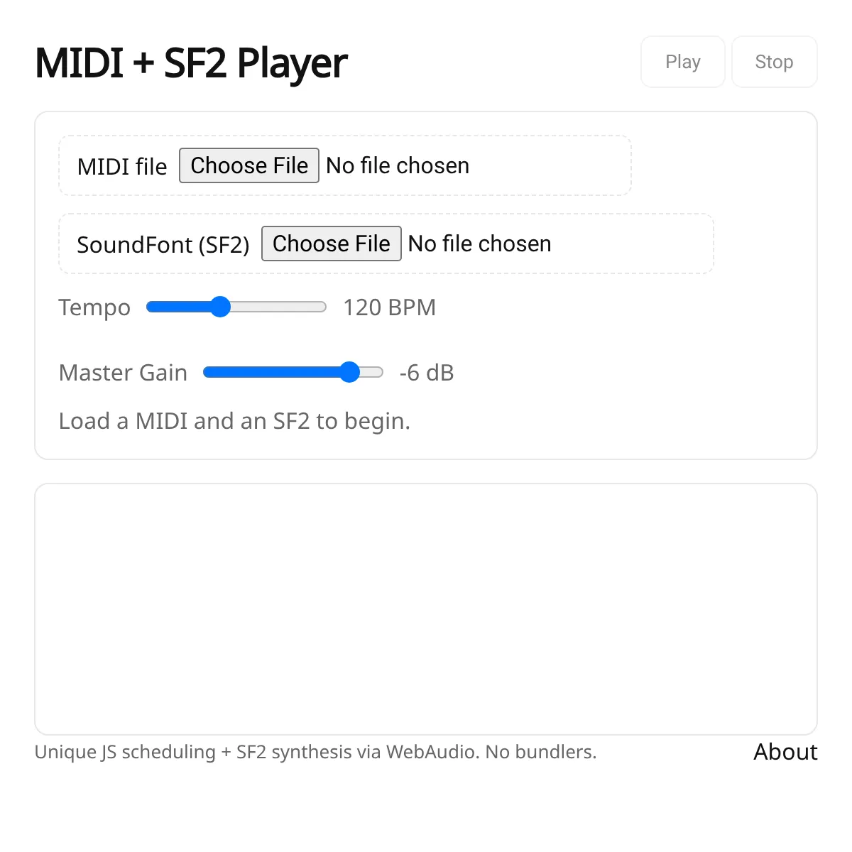 MIDI + SF2 Player
