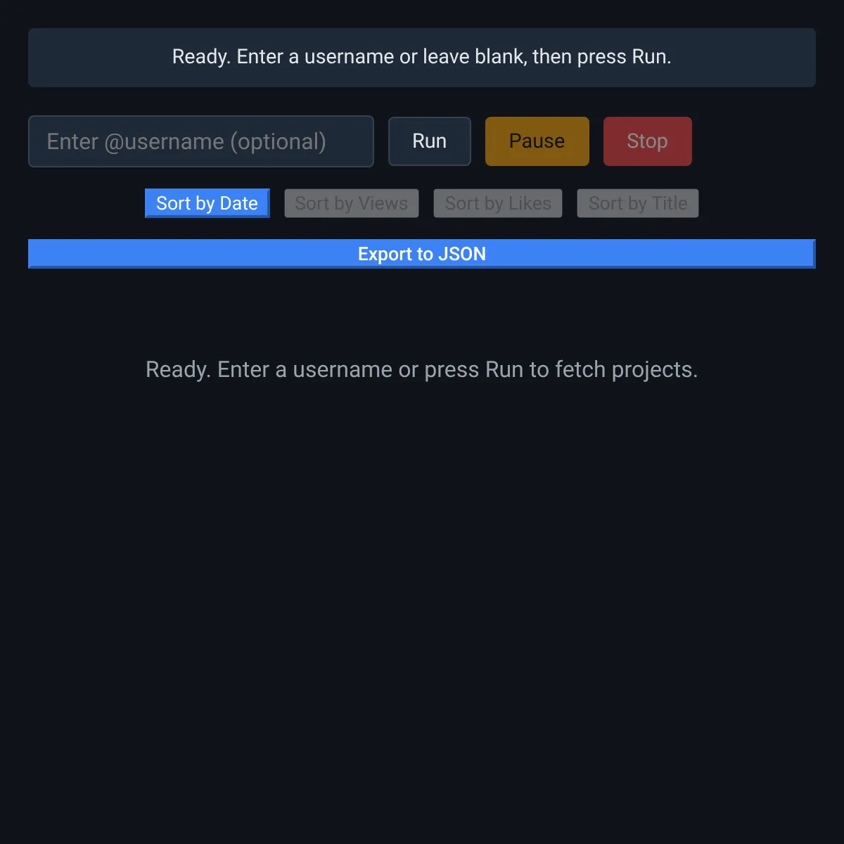 the project is loading