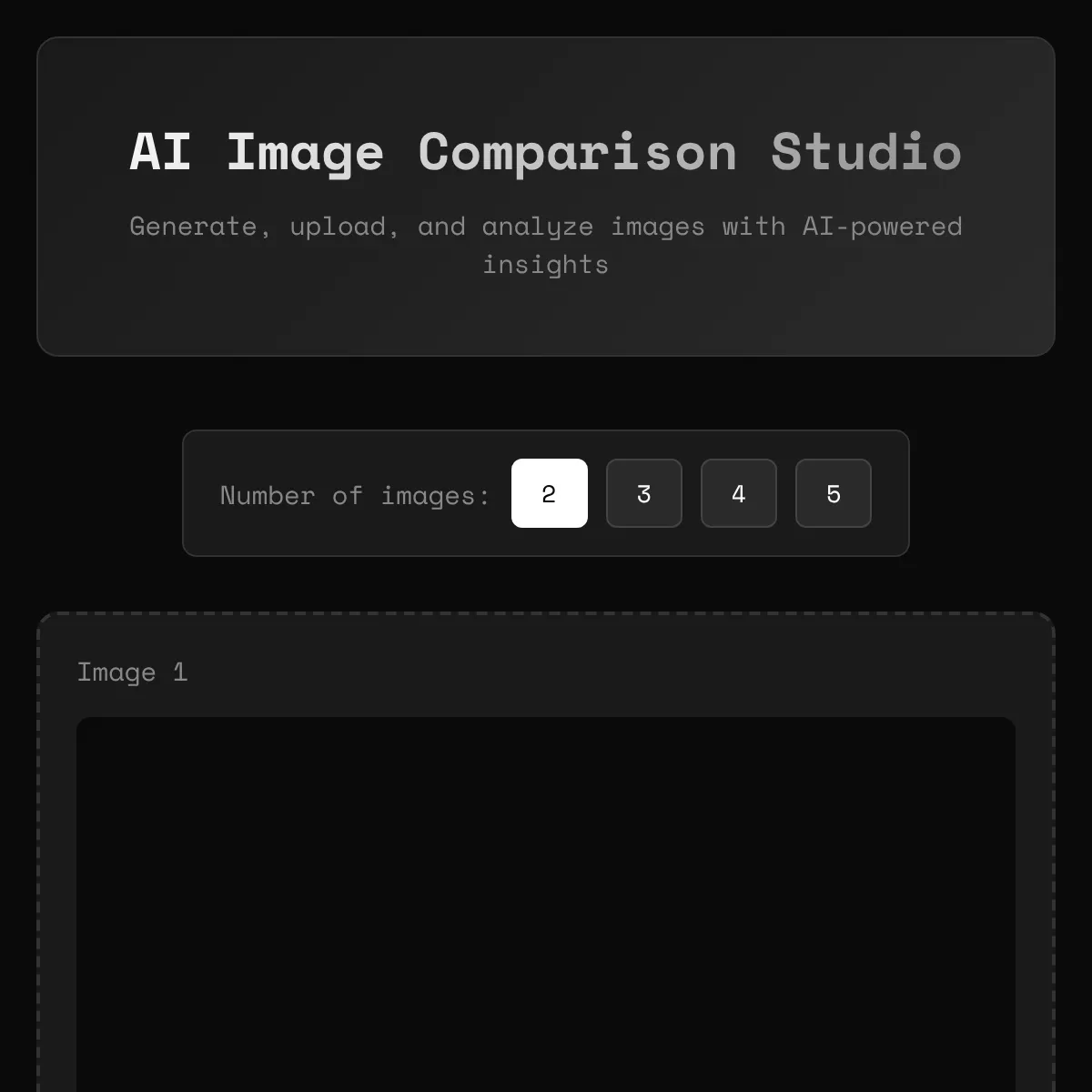 AI Image Comparison Studio