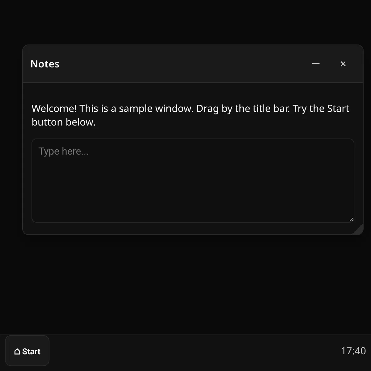 Windows-style Screen