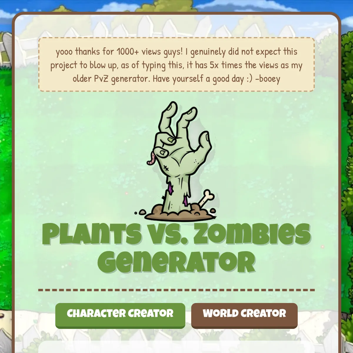Plants vs. Zombies Generator