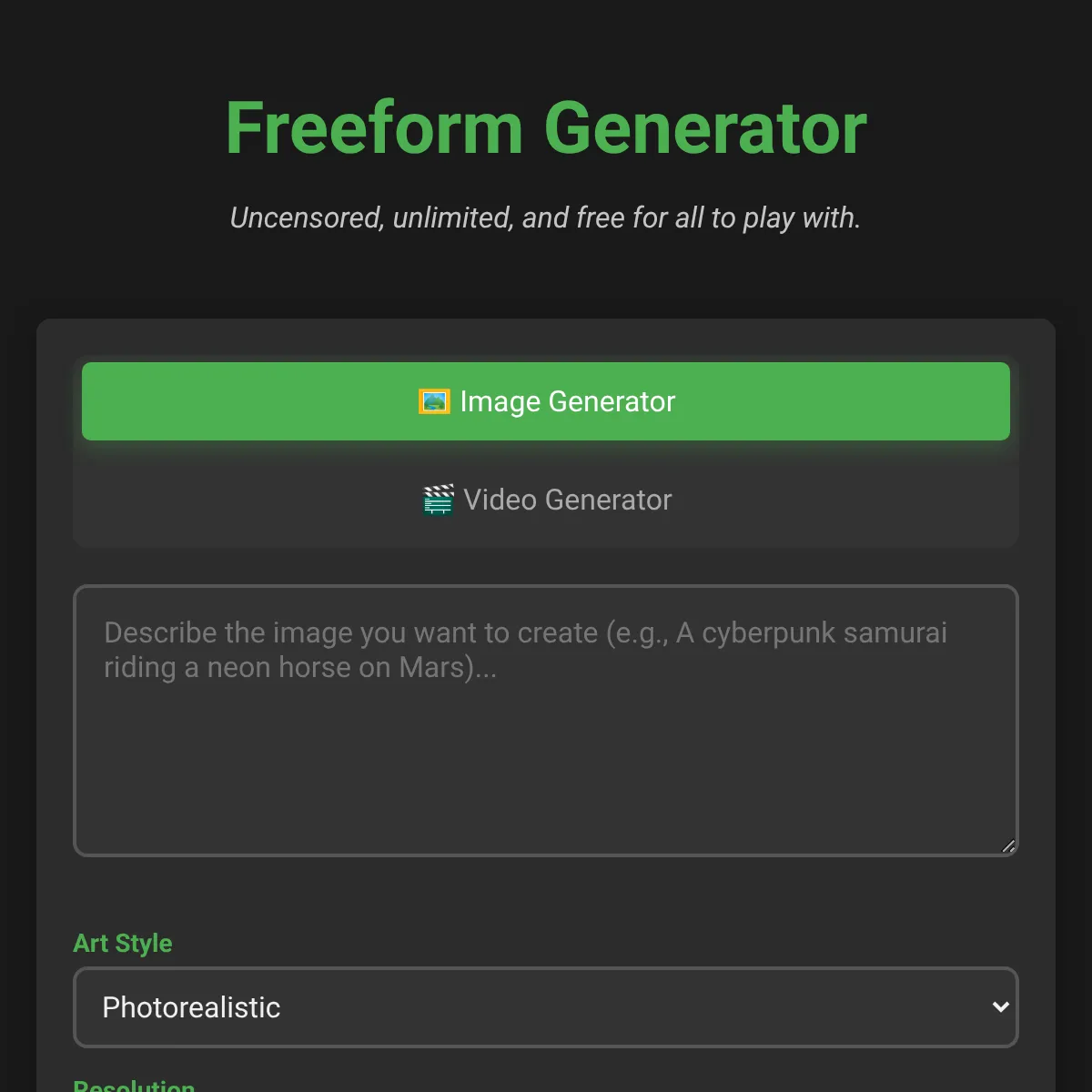 Free Image Generator