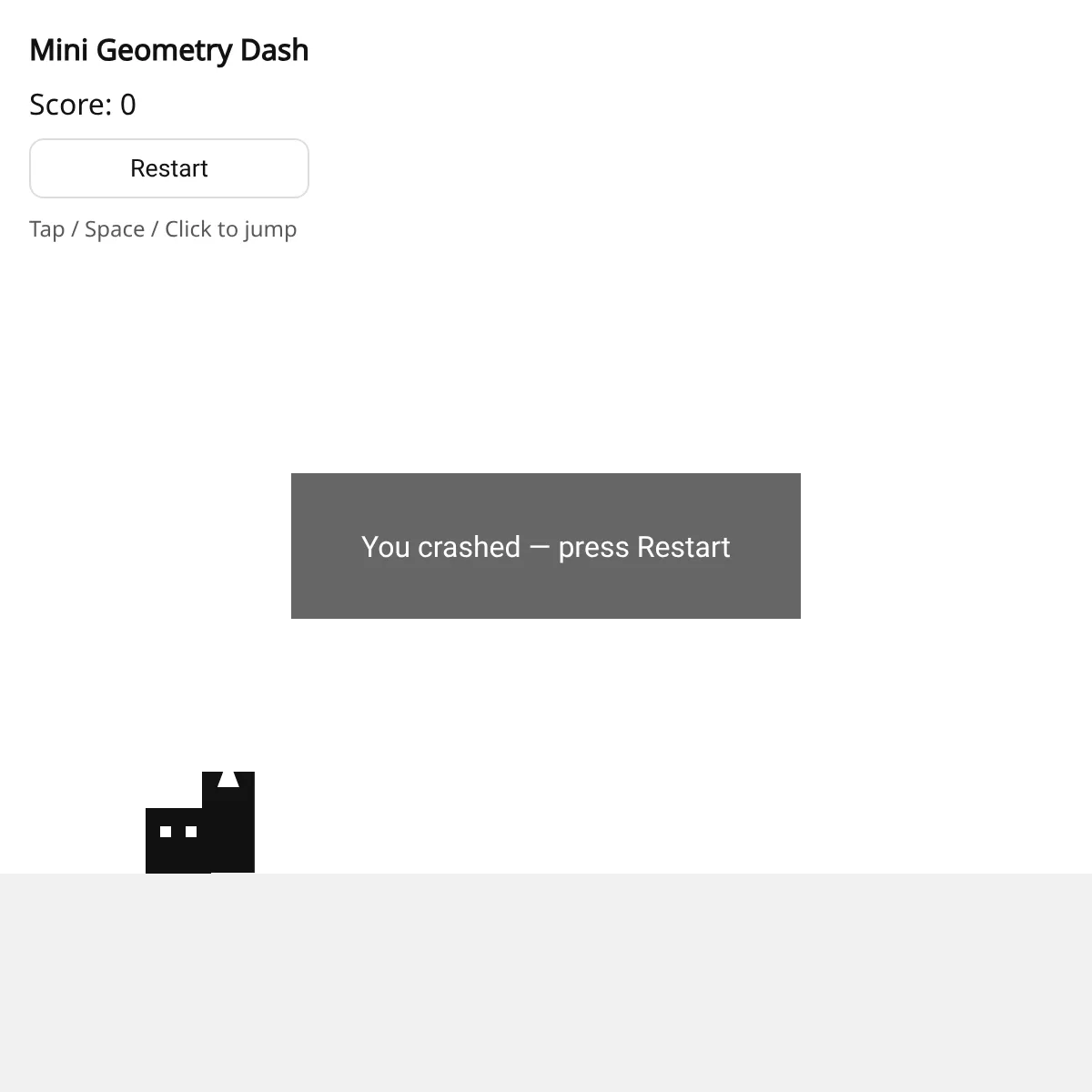 Mini Geometry Dash