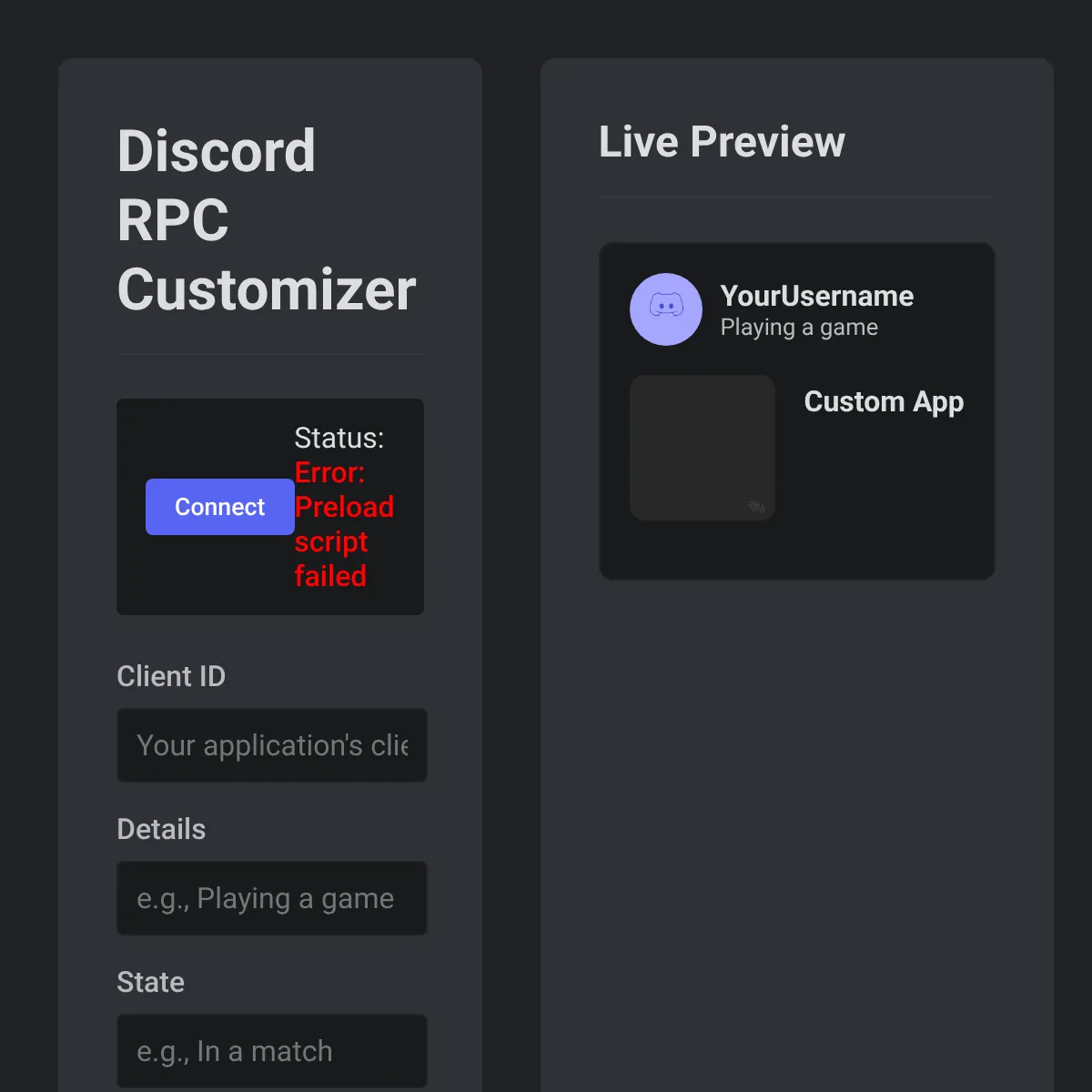 Discord RPC Customizer