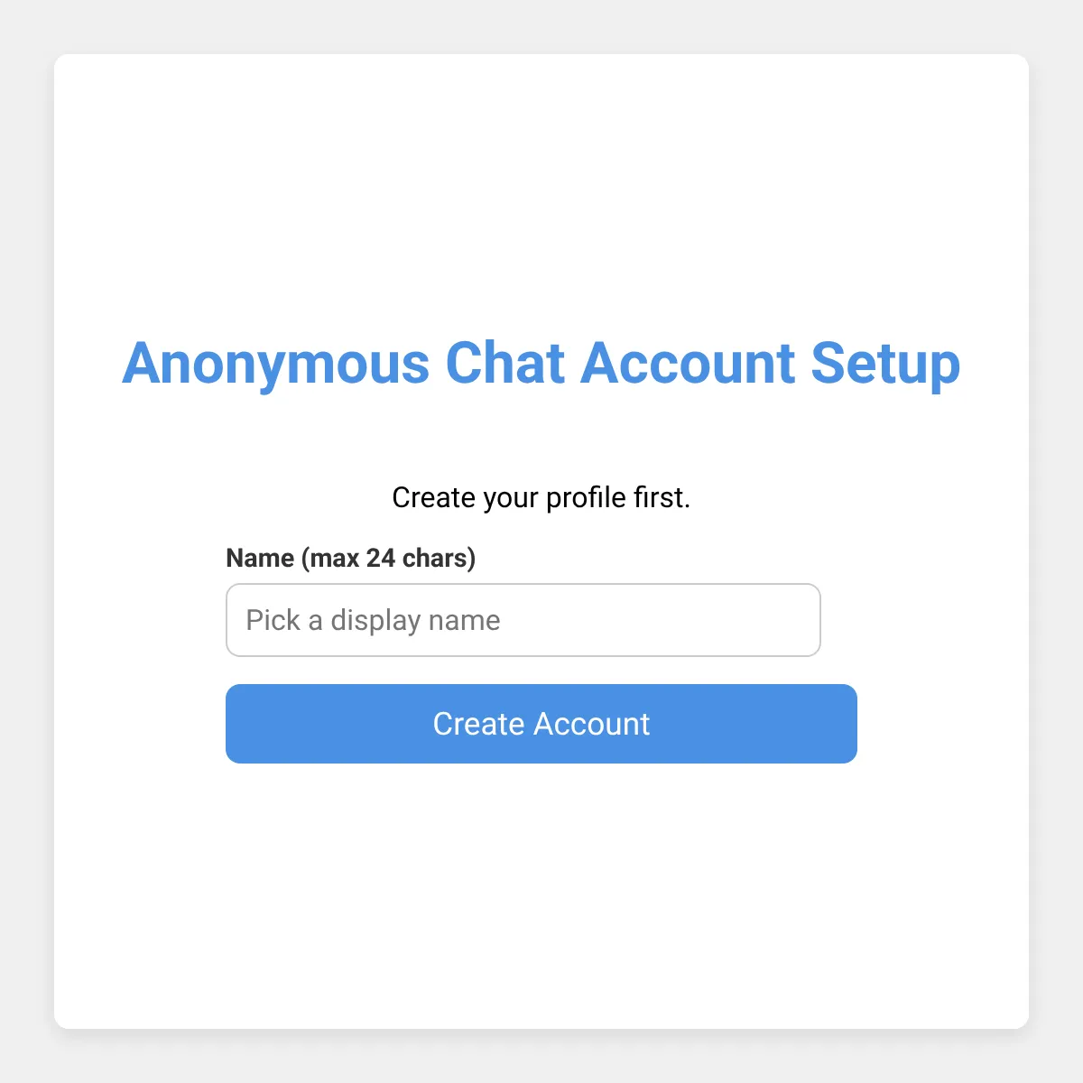 Anonymous Chat