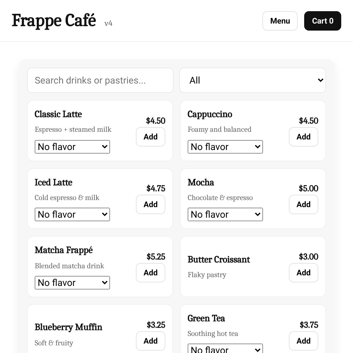 Frappe Cafe v4