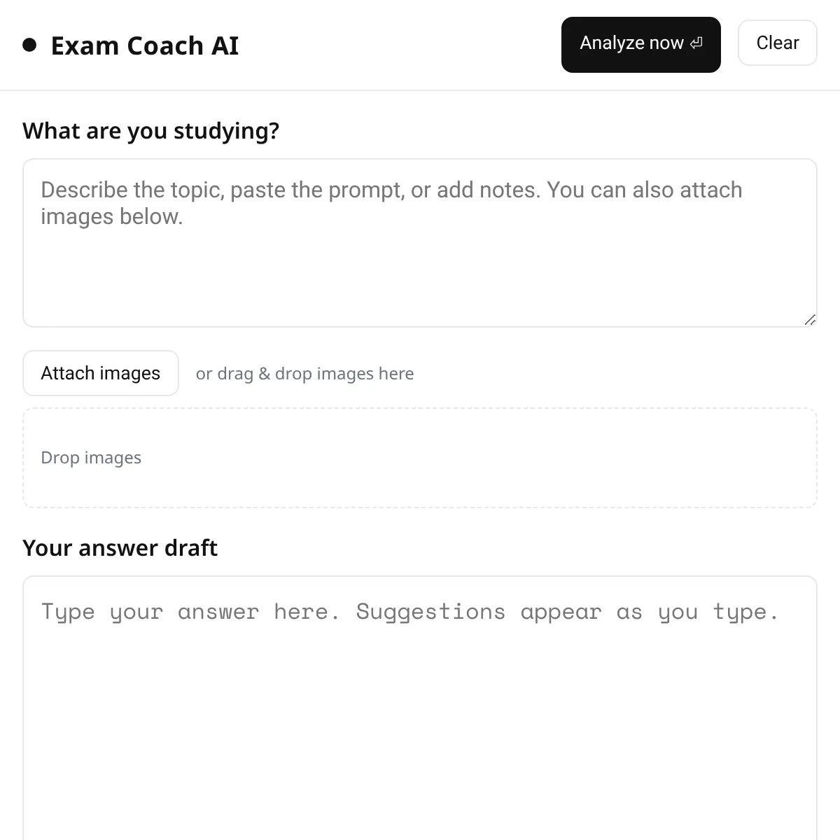 Exam Coach AI — Study & Answer Helper