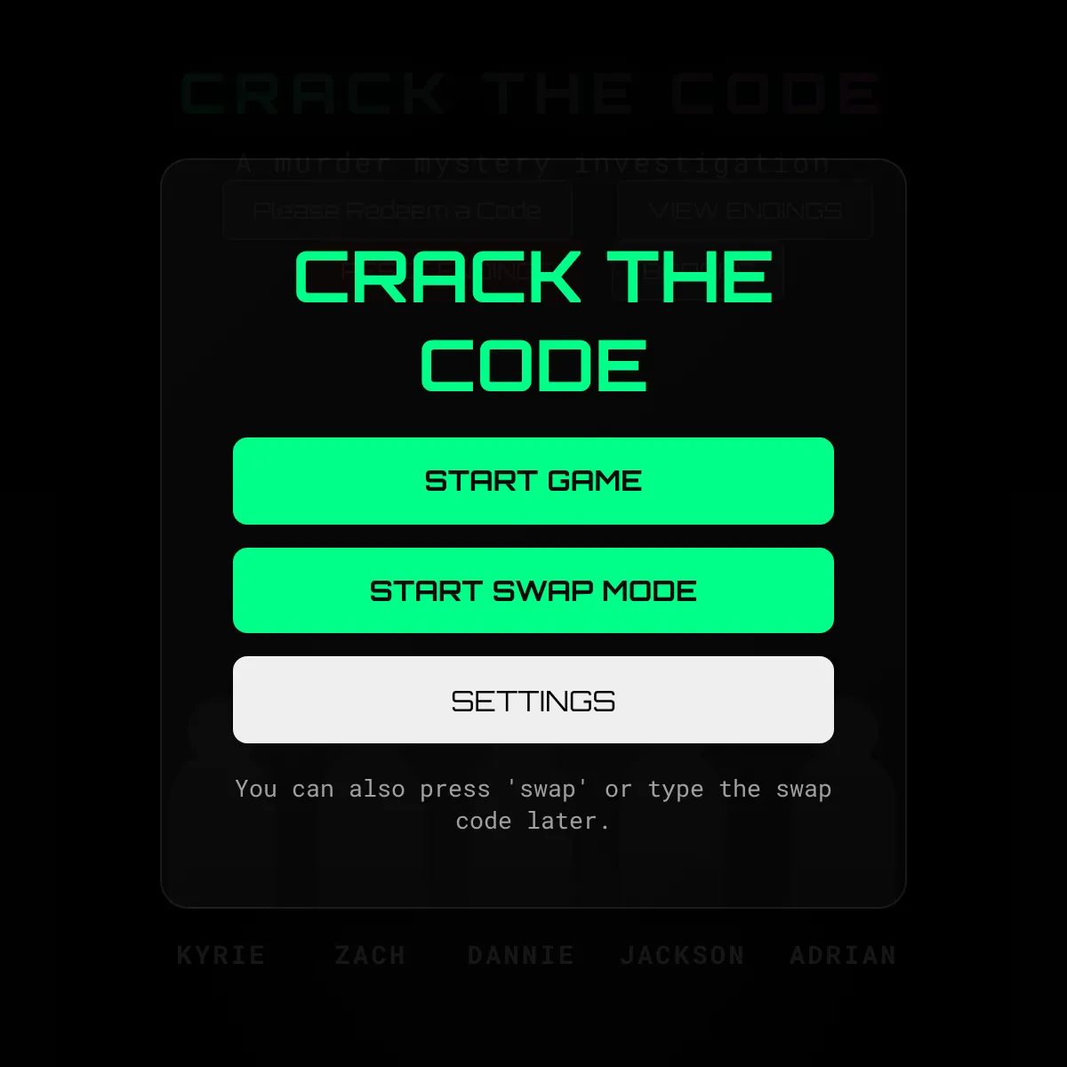 Crack the Code - Detective Game