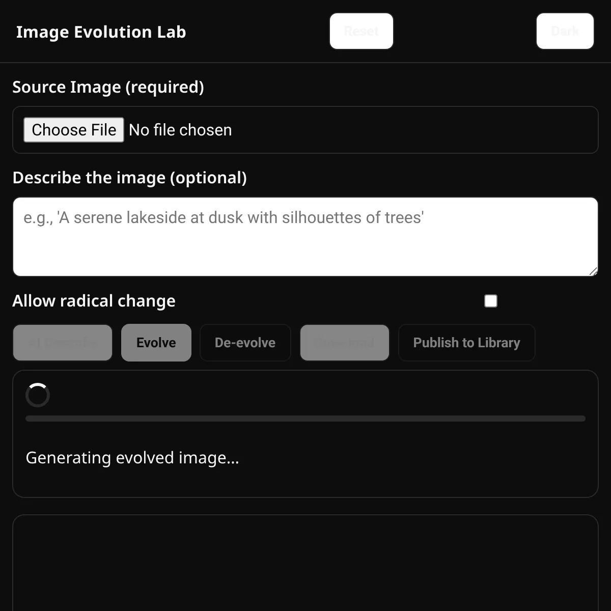 the project is loading