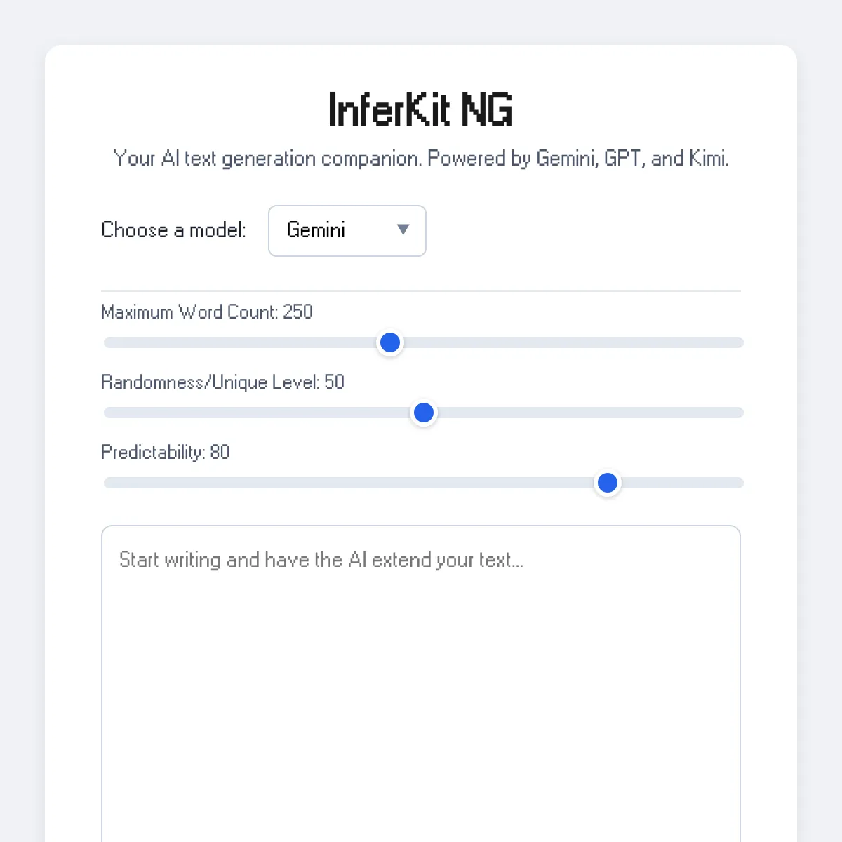 InferKit NG