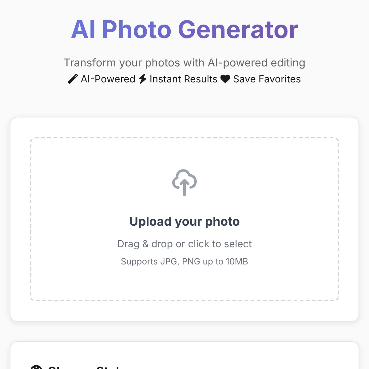 AI Photo Generator