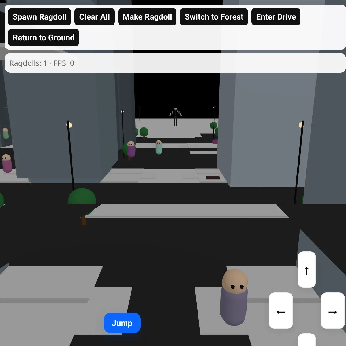 Ragdoll city sim advanced