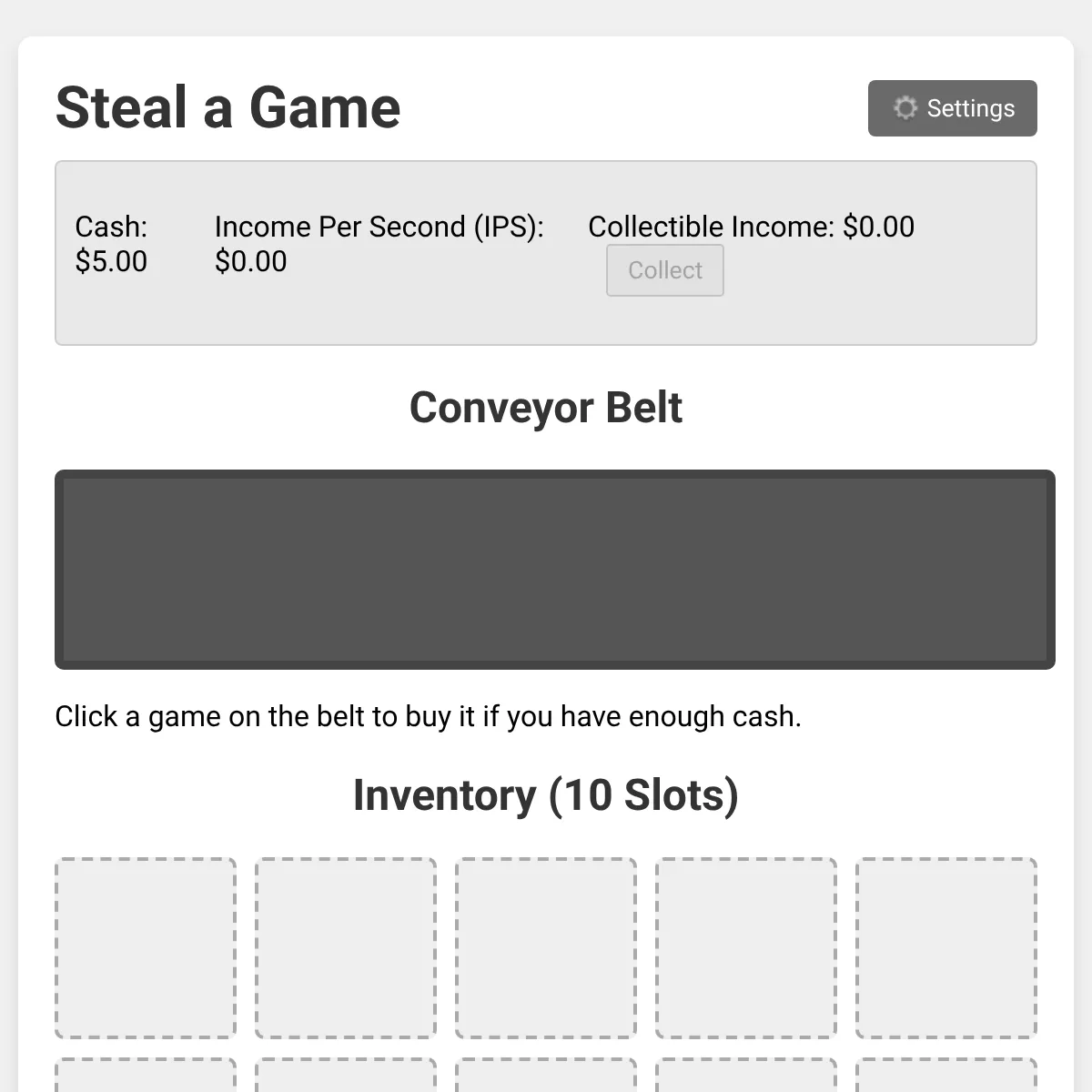 the project is loading