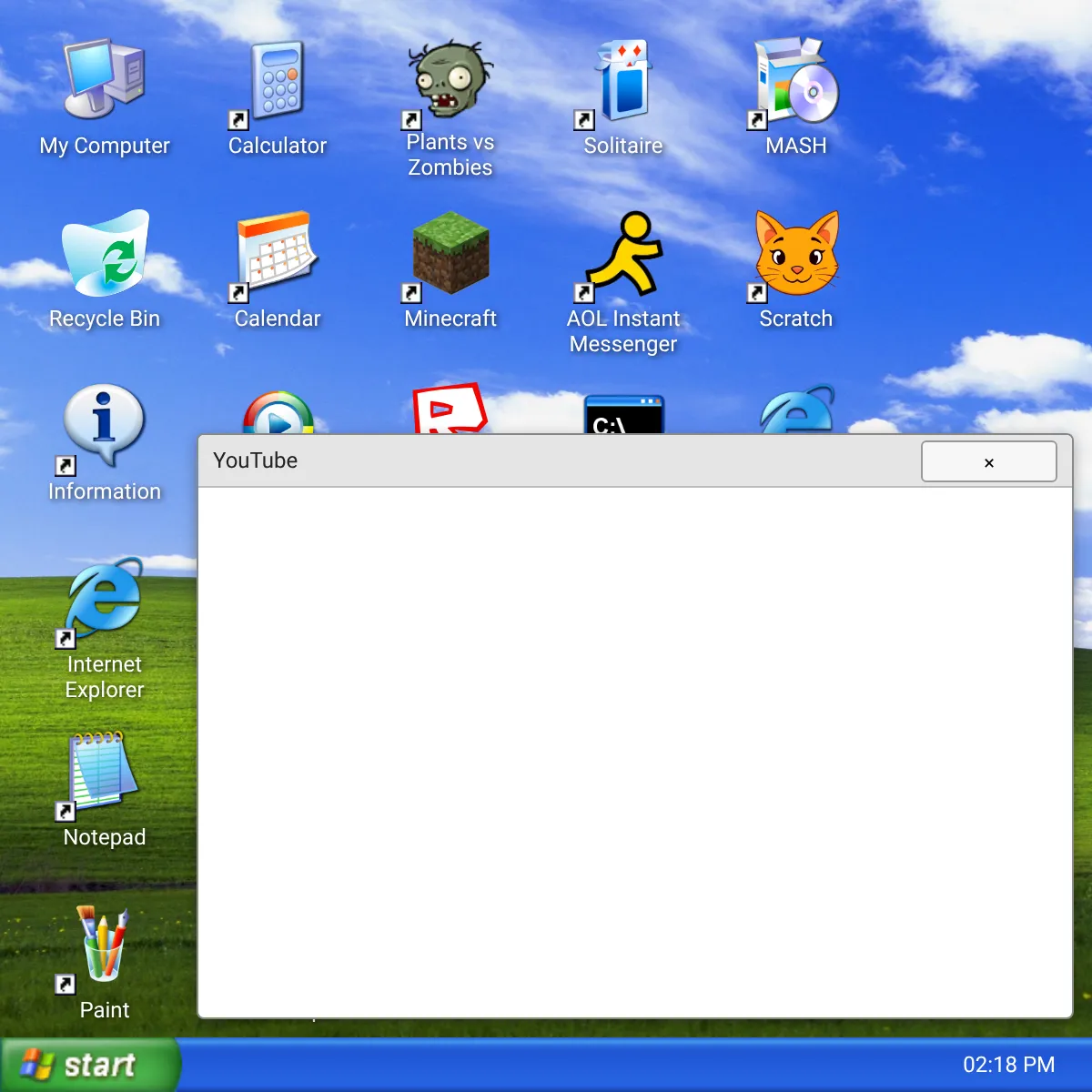 Windows XP Simulator with AI Internet