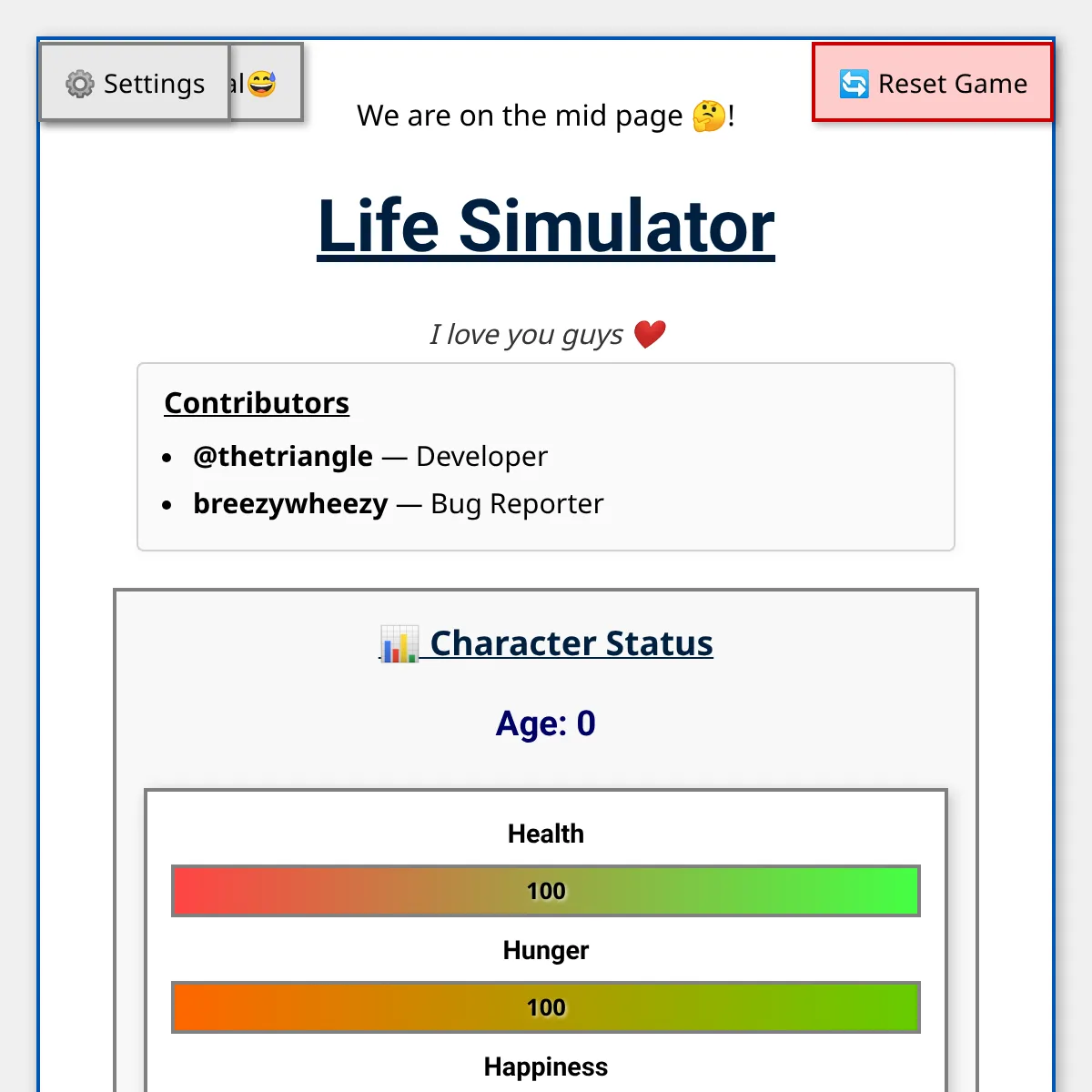 the project is loading