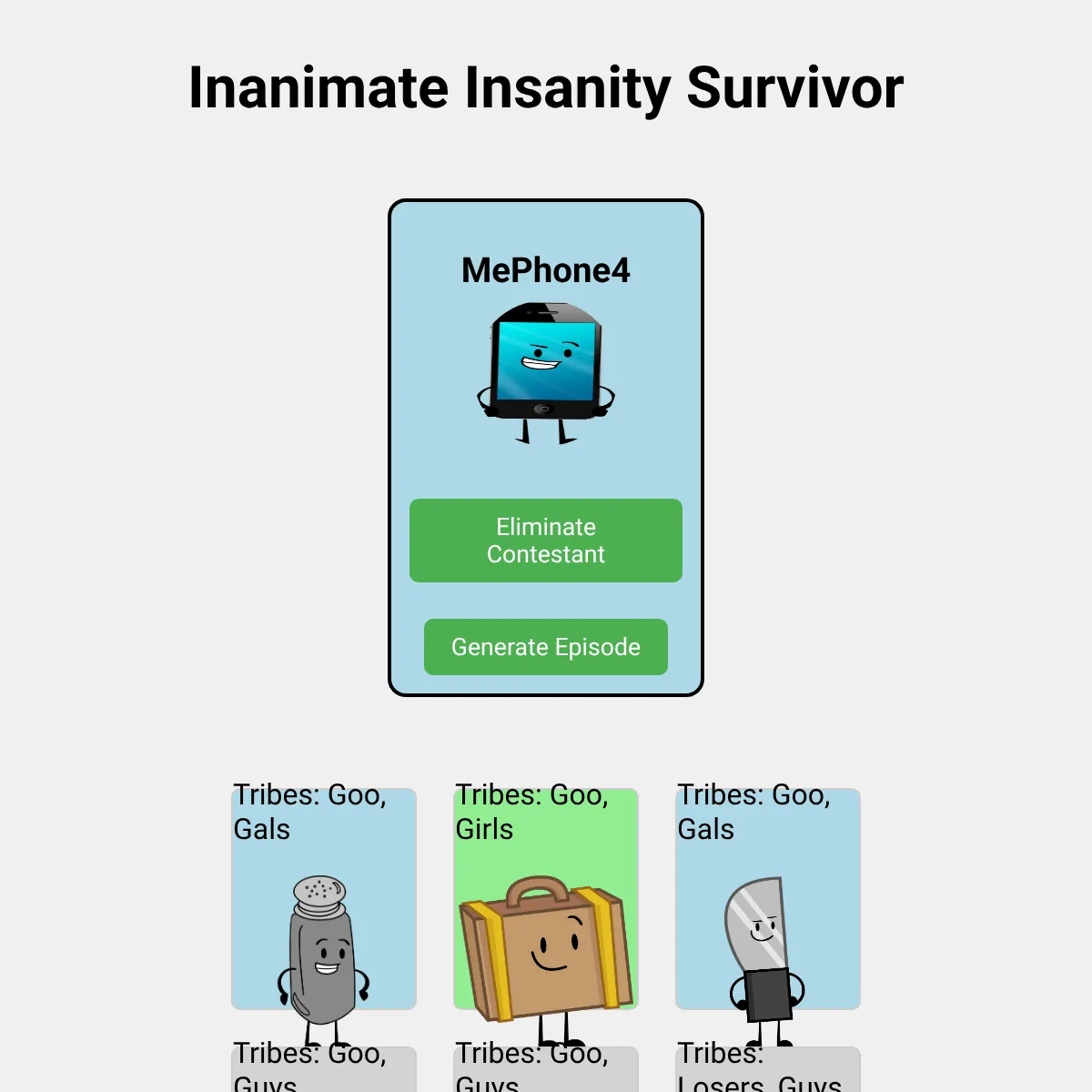 Inanimate Insanity Survivor