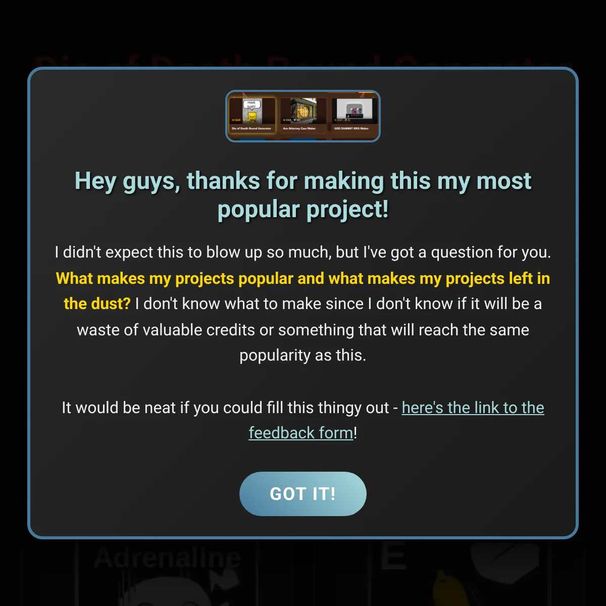 the project is loading