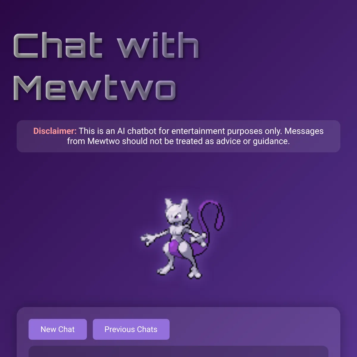 Chat with Mewtwo