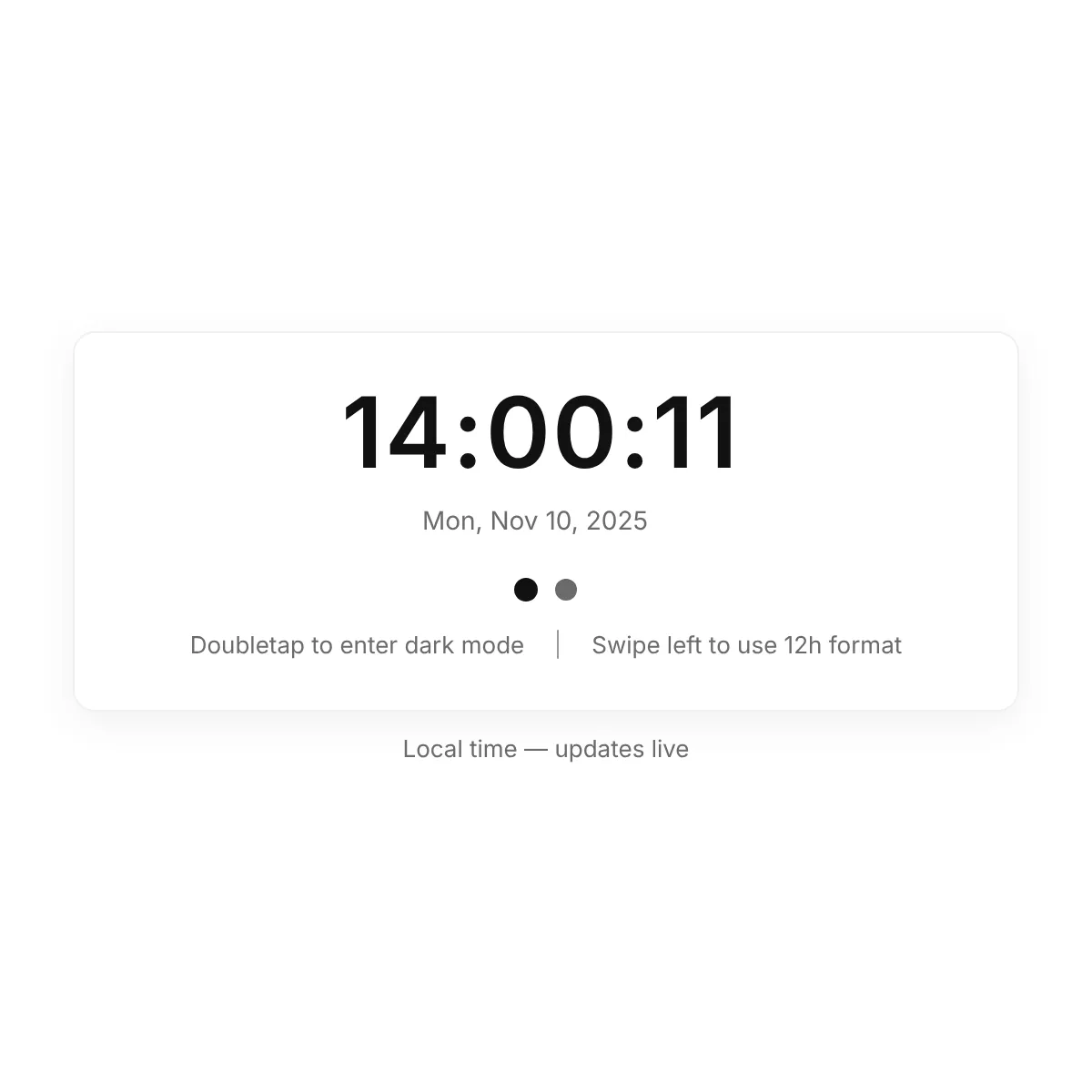 Live Clock