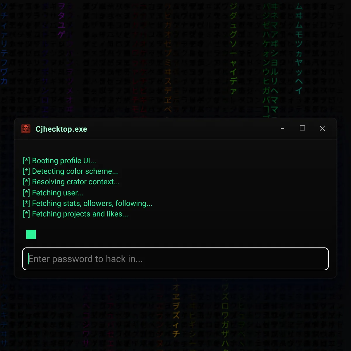 the project is loading