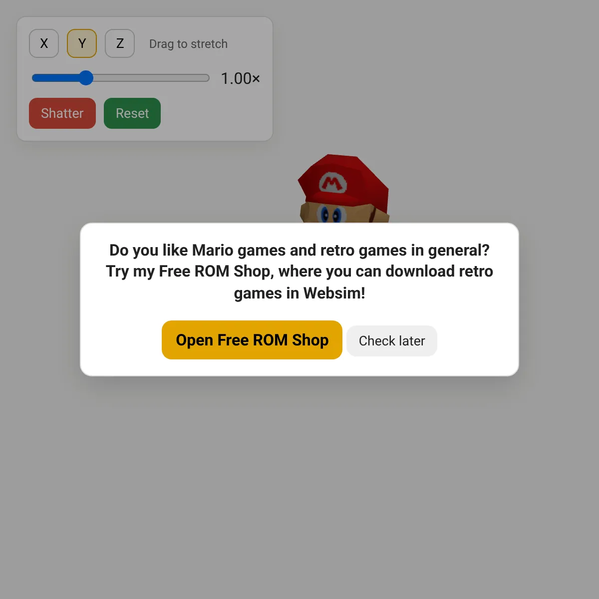 Stretch & Shatter Mario