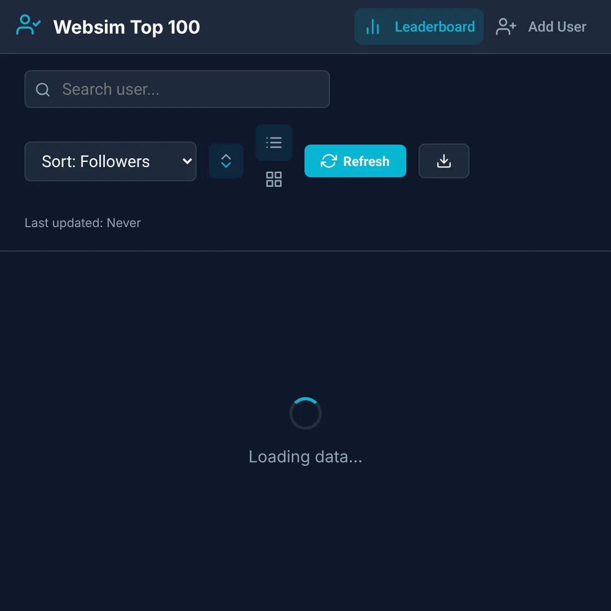 Websim Top 100 Users By Followers