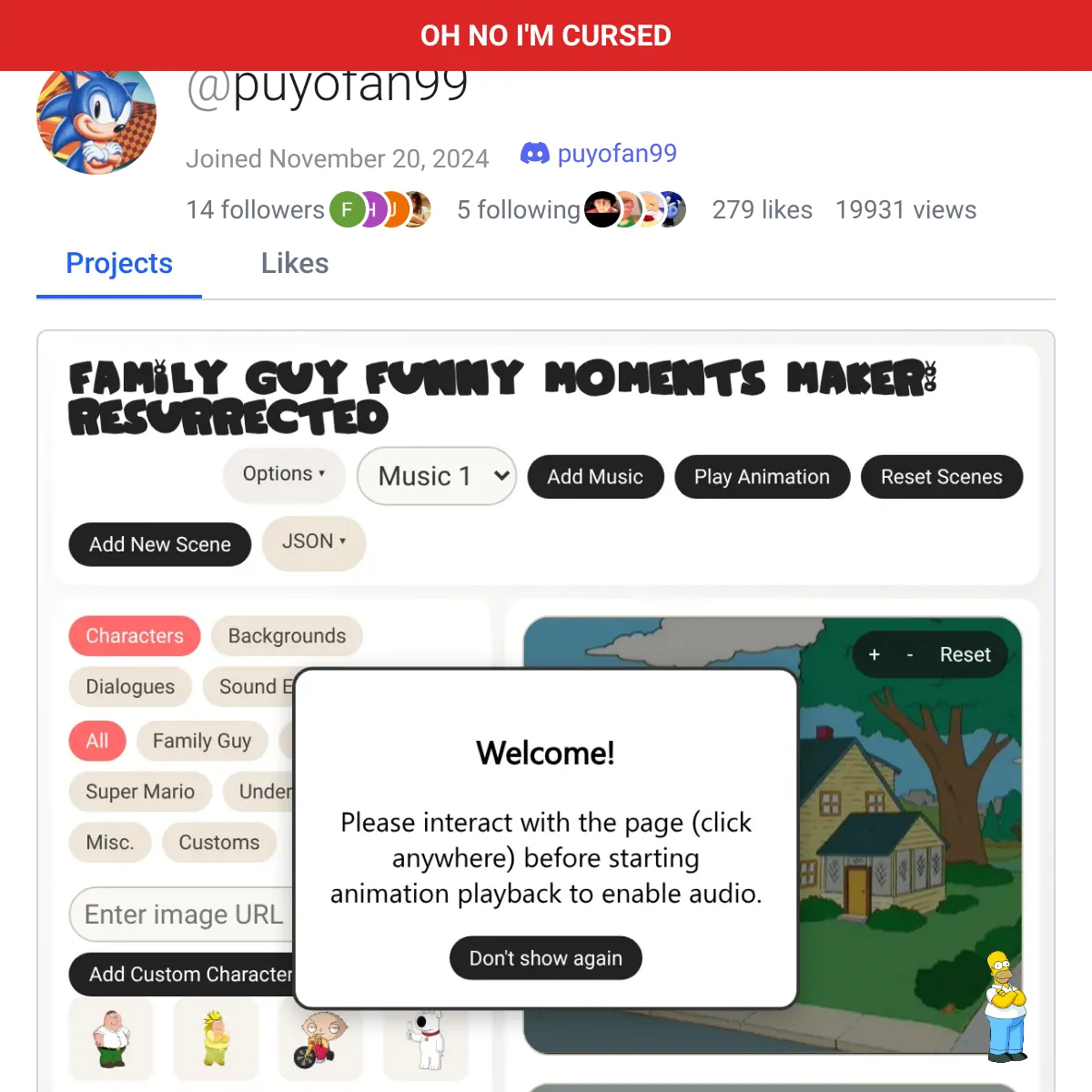 the project is loading