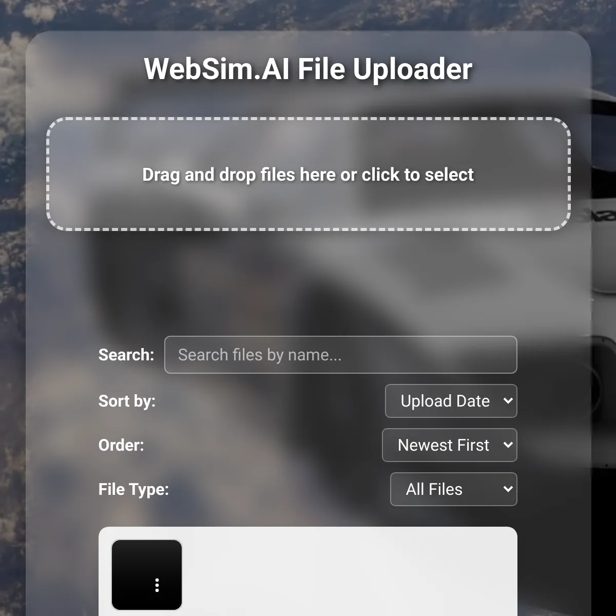 WebSim File Uploader