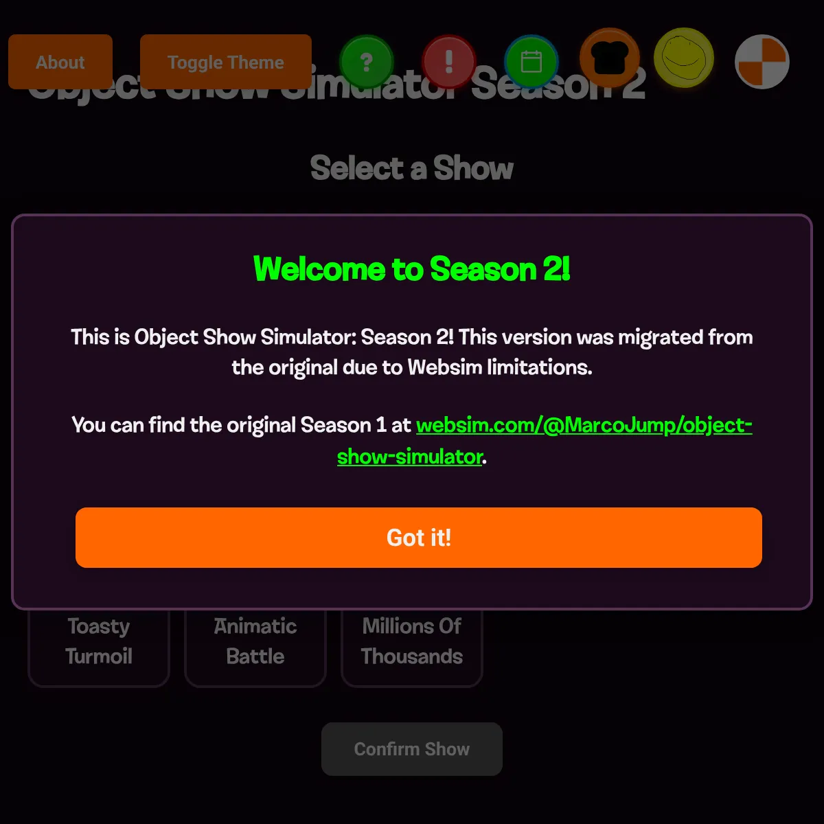 the project is loading