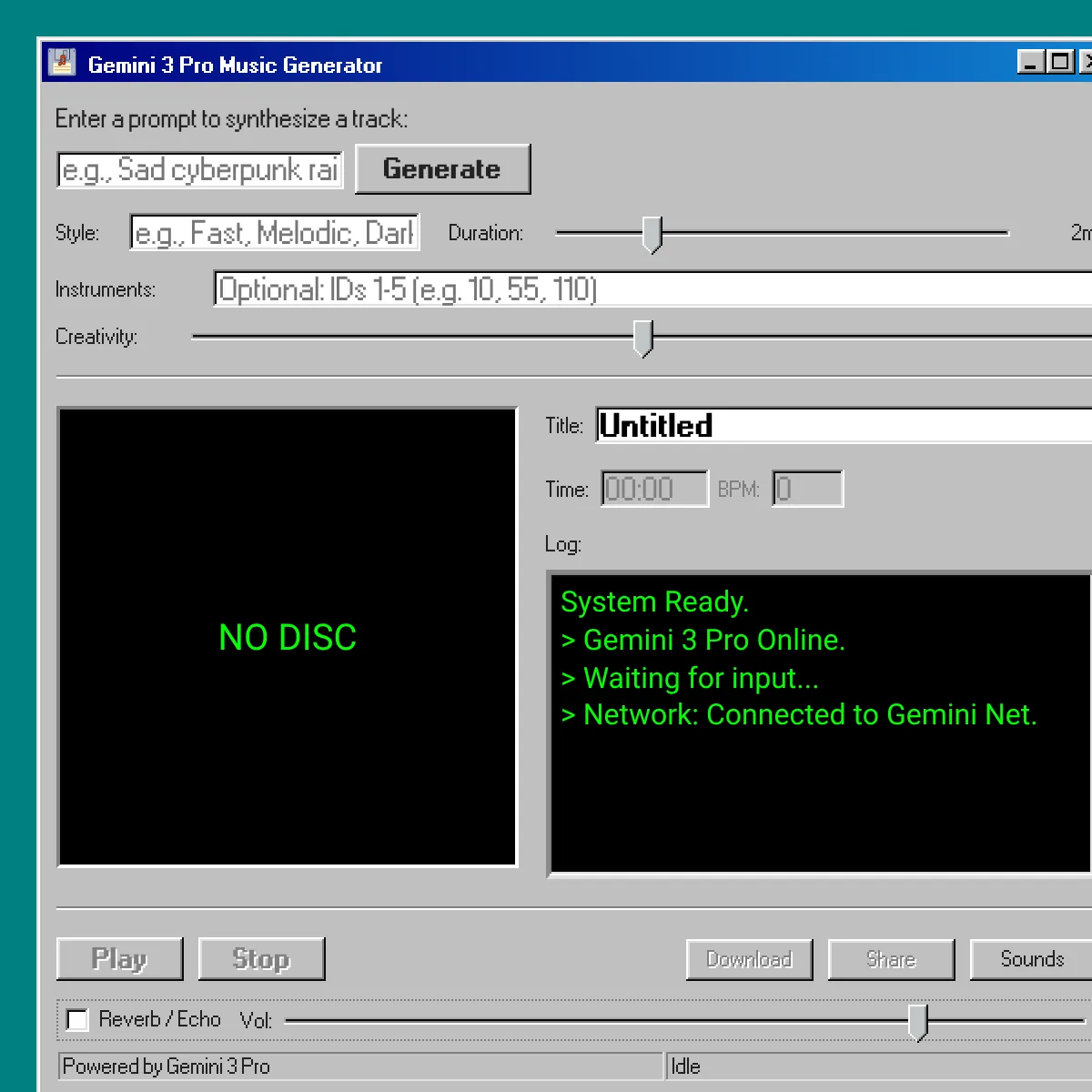Music Generator (WORKS!!!)