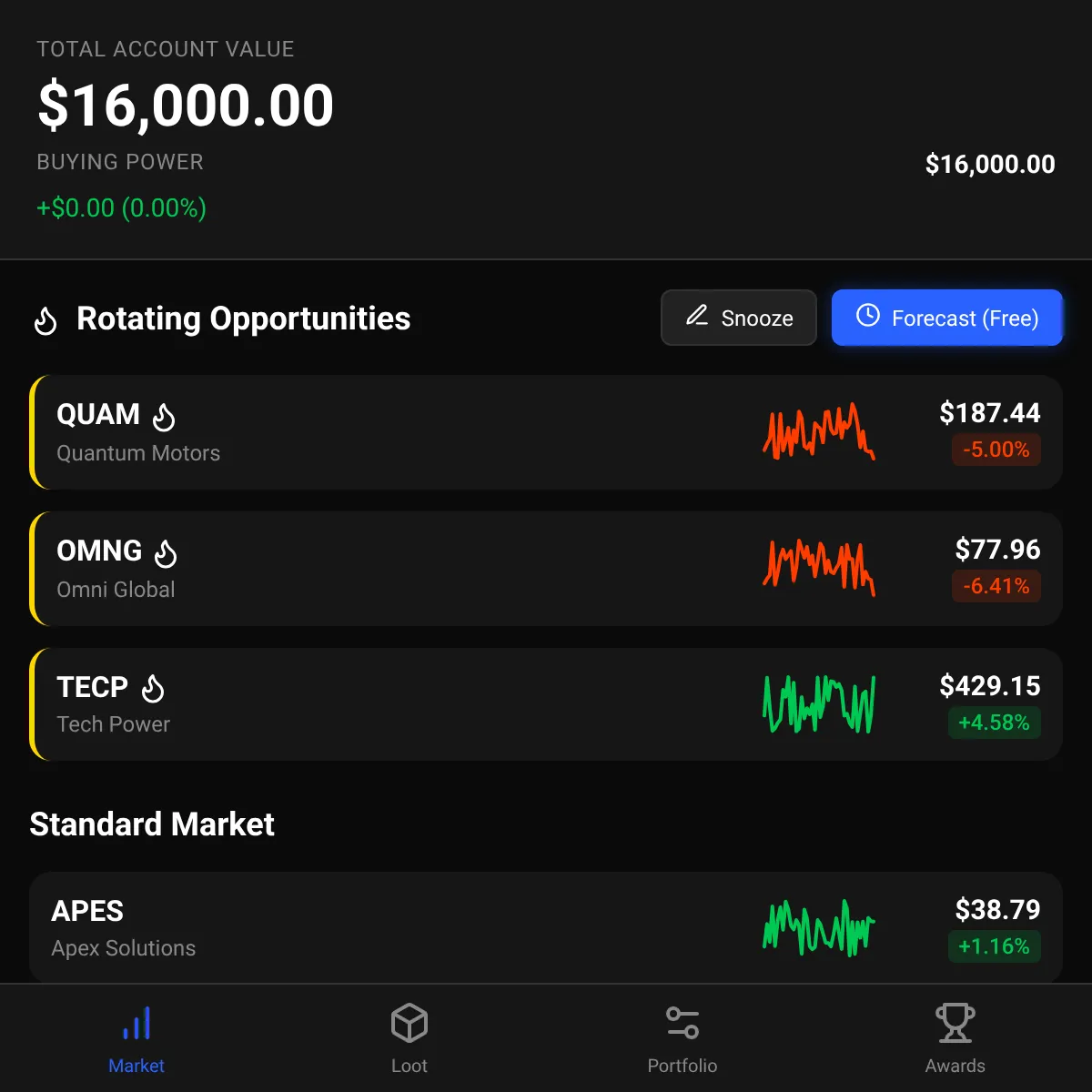 the project is loading