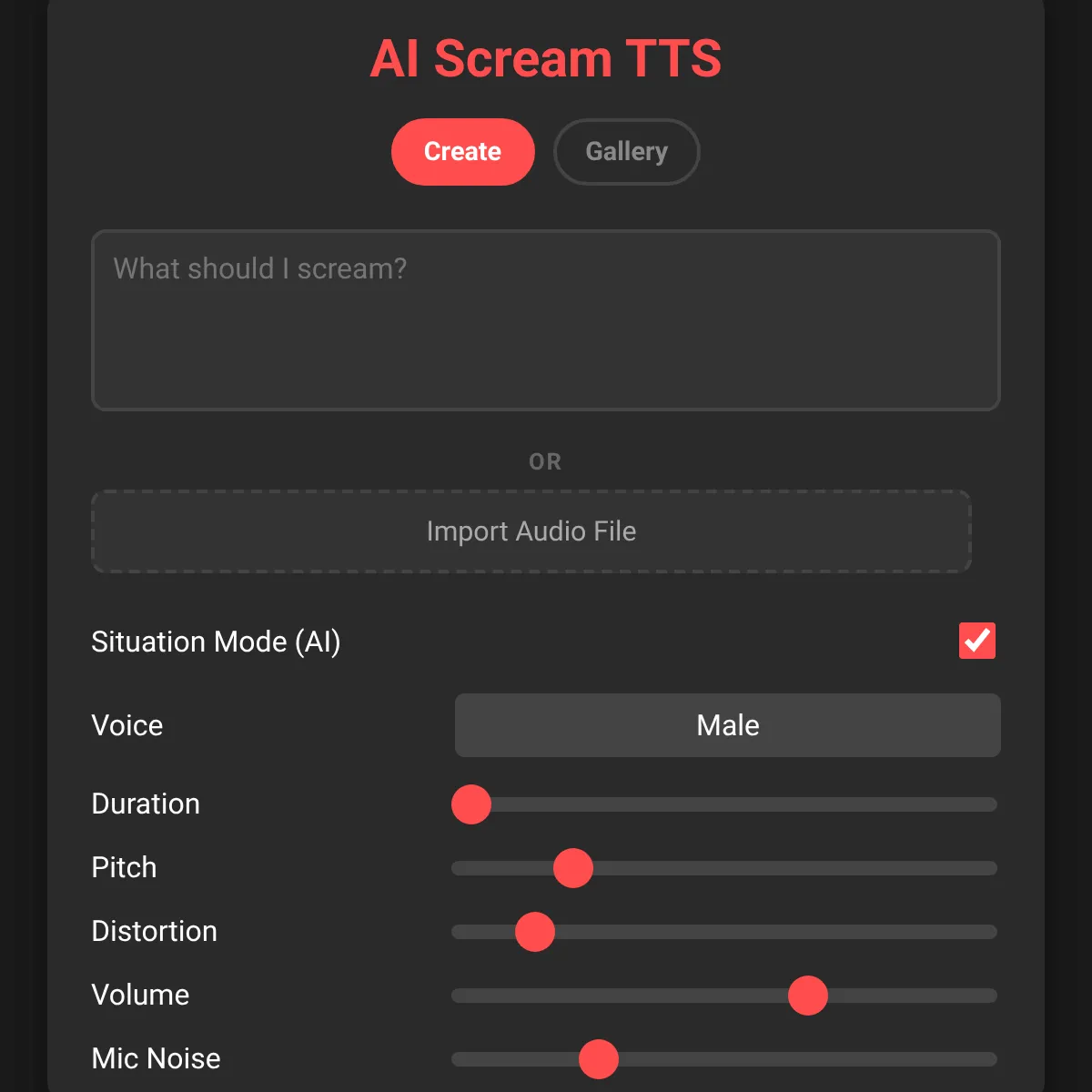 AI Scream TTS