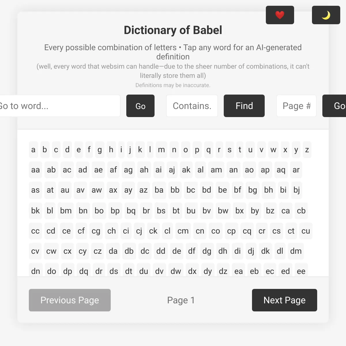 Dictionary of Babel